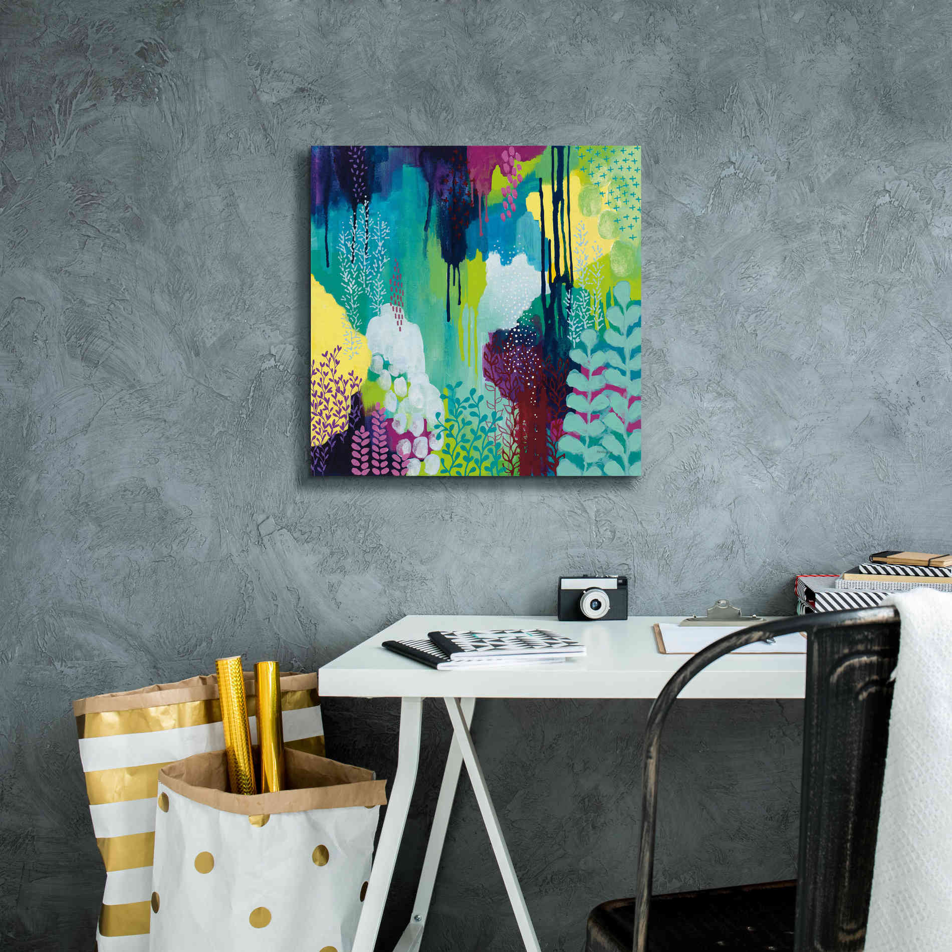 'Jewel Forest I' by Kathy Ferguson, Canvas Wall Art,18 x 18
