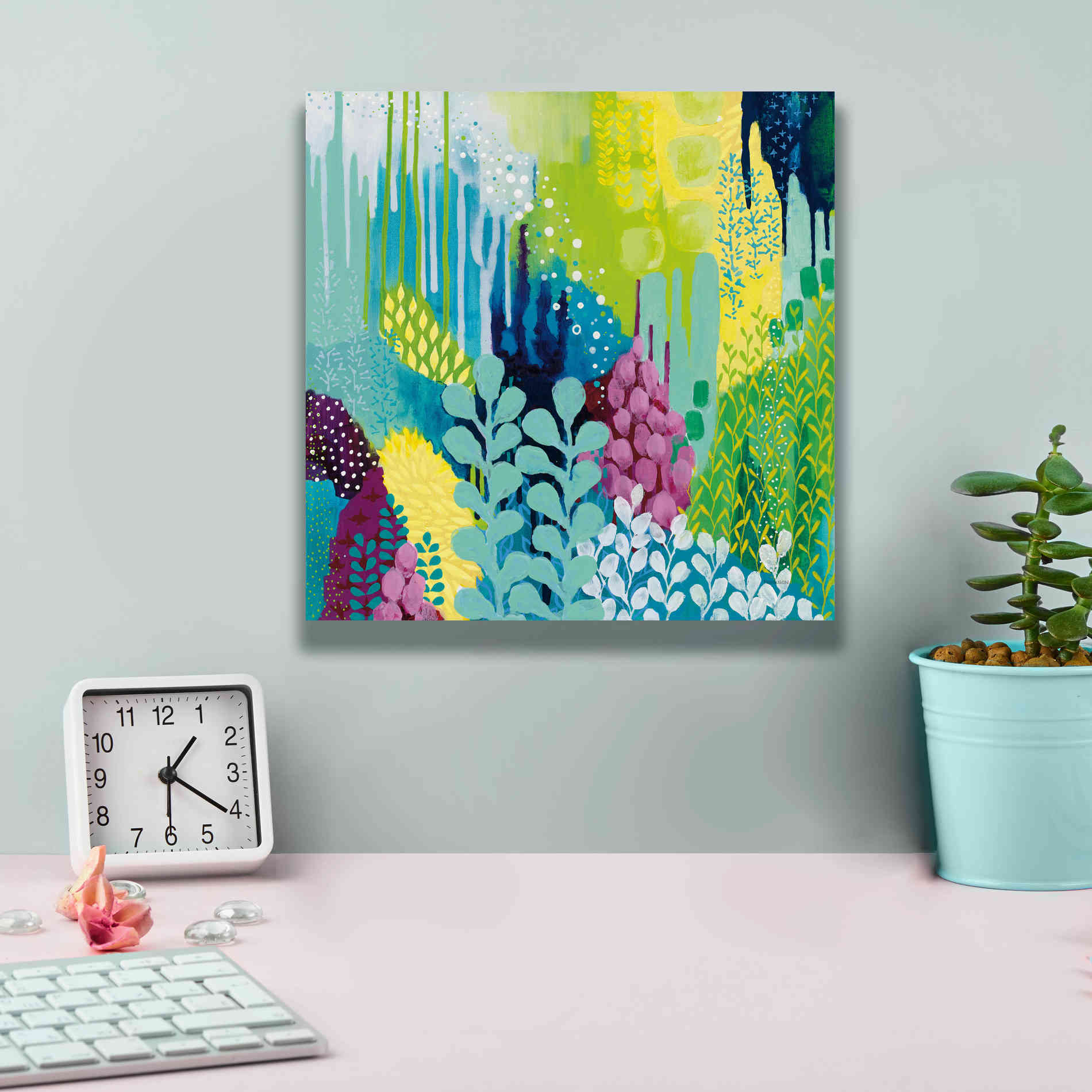 'Jewel Forest II' by Kathy Ferguson, Canvas Wall Art,12 x 12