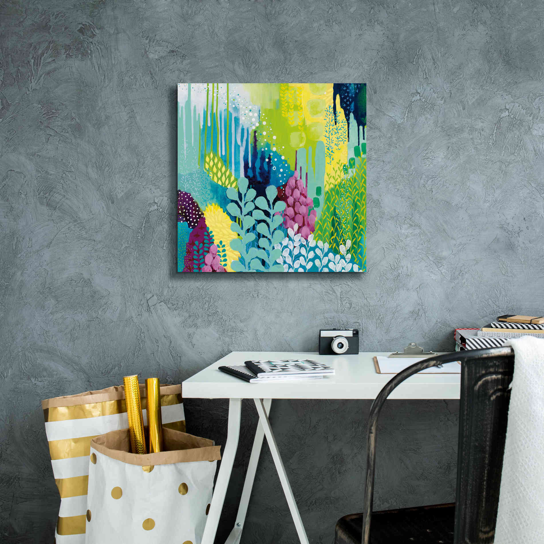 'Jewel Forest II' by Kathy Ferguson, Canvas Wall Art,18 x 18