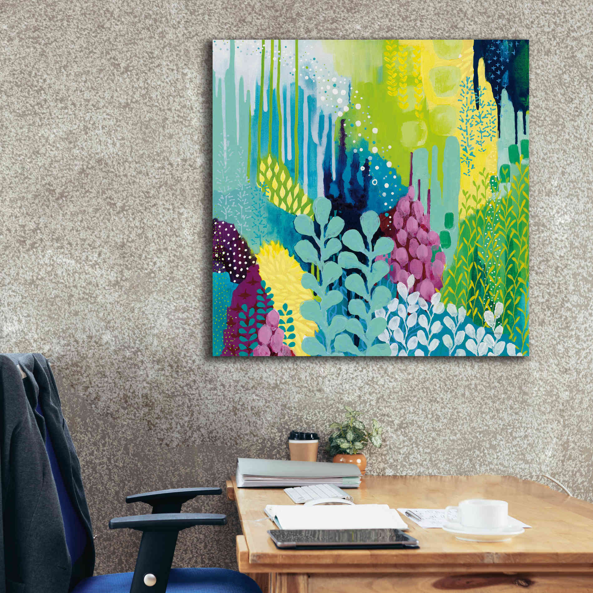 'Jewel Forest II' by Kathy Ferguson, Canvas Wall Art,37 x 37