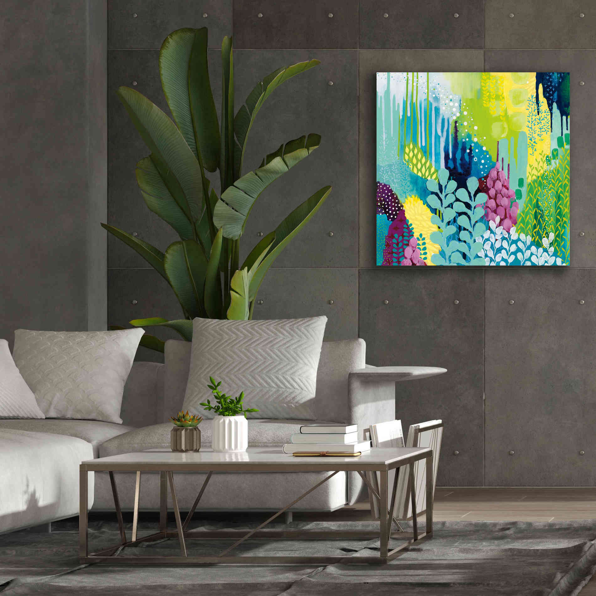 'Jewel Forest II' by Kathy Ferguson, Canvas Wall Art,37 x 37