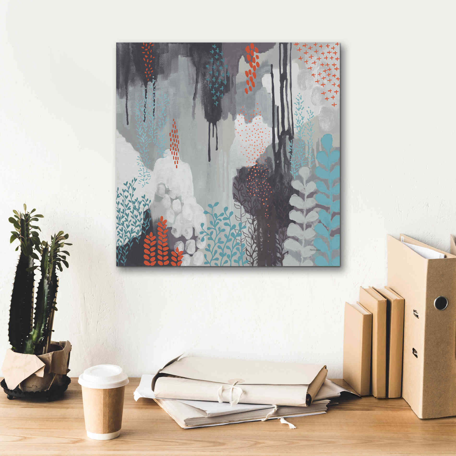 'Gray Forest I' by Kathy Ferguson, Canvas Wall Art,18 x 18