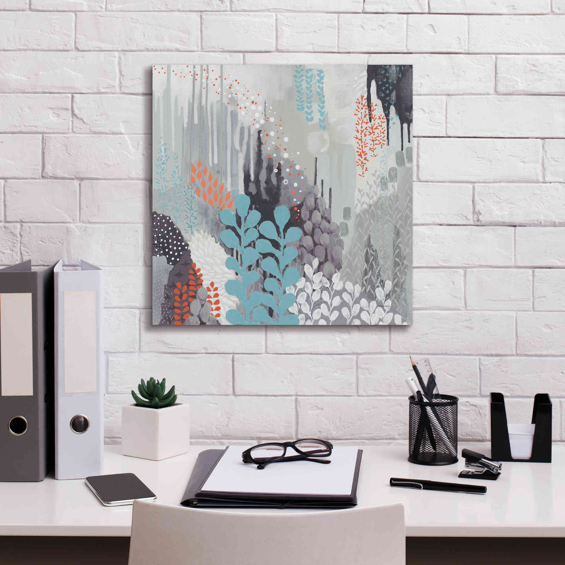 'Gray Forest II' by Kathy Ferguson, Canvas Wall Art,18 x 18