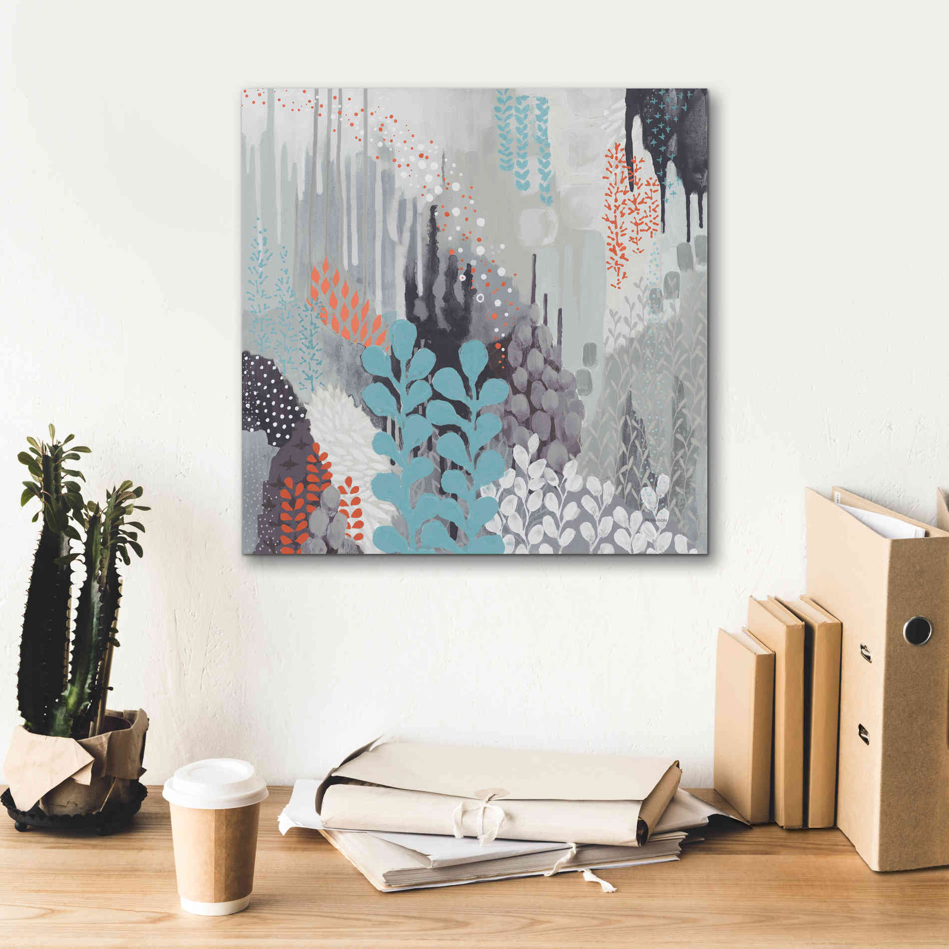 'Gray Forest II' by Kathy Ferguson, Canvas Wall Art,18 x 18