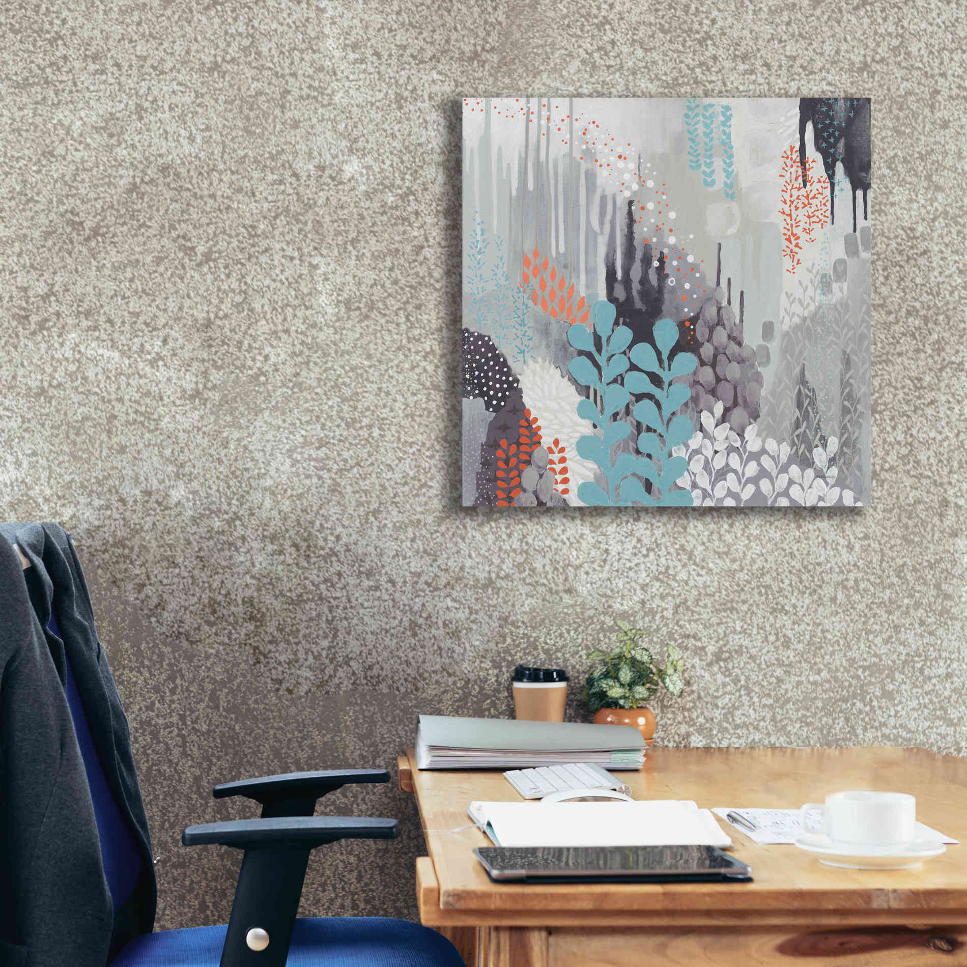'Gray Forest II' by Kathy Ferguson, Canvas Wall Art,26 x 26