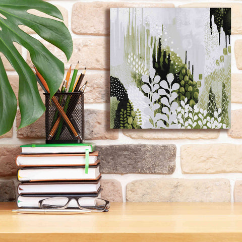 Image of 'BW Forest II with Green' by Kathy Ferguson, Canvas Wall Art,12 x 12