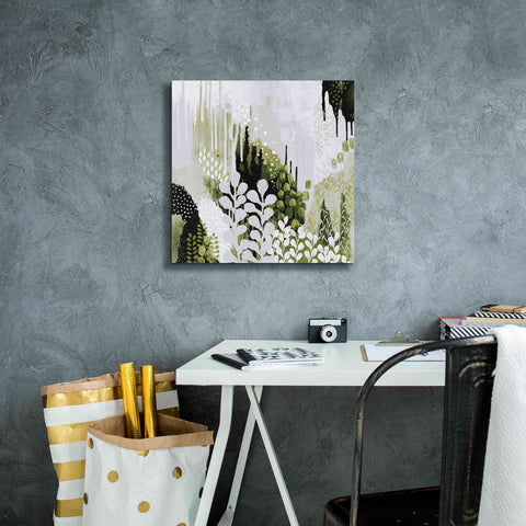 Image of 'BW Forest II with Green' by Kathy Ferguson, Canvas Wall Art,18 x 18