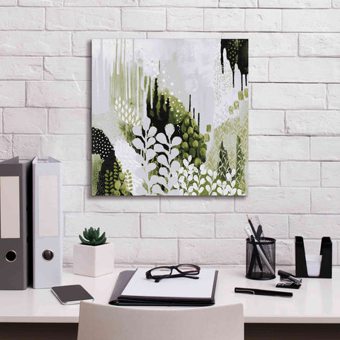 Image of 'BW Forest II with Green' by Kathy Ferguson, Canvas Wall Art,18 x 18