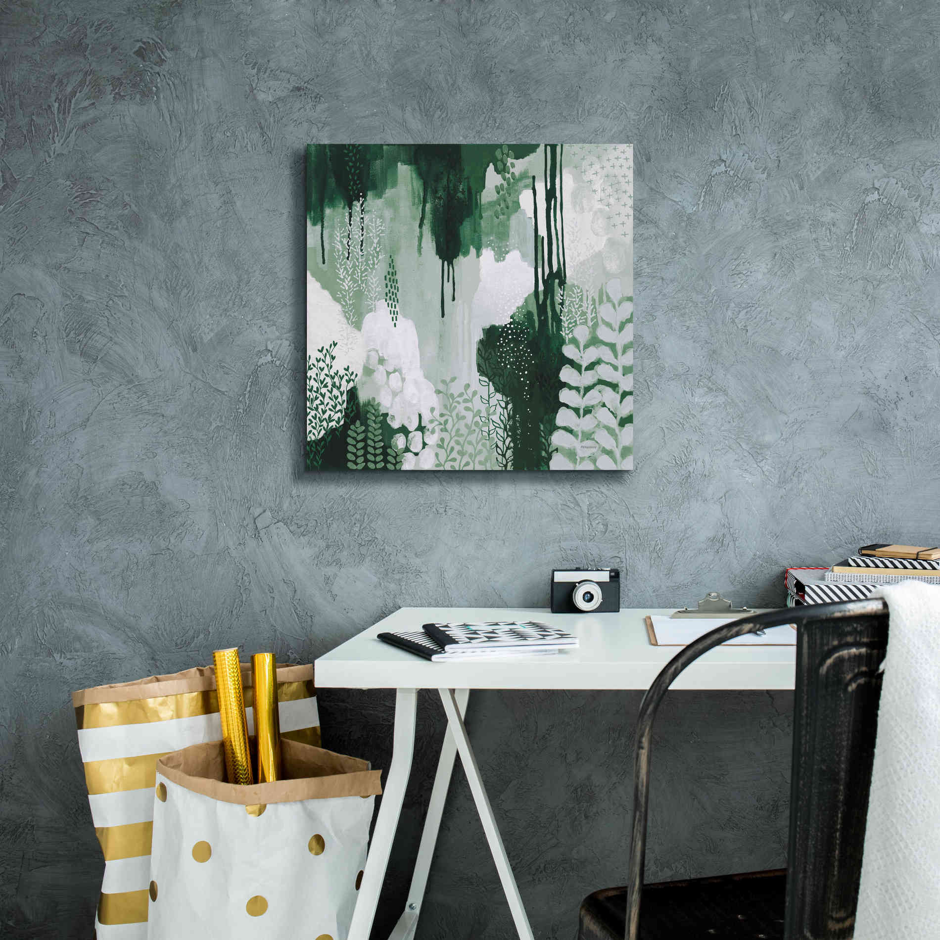 'Light Green Forest I' by Kathy Ferguson, Canvas Wall Art,18 x 18
