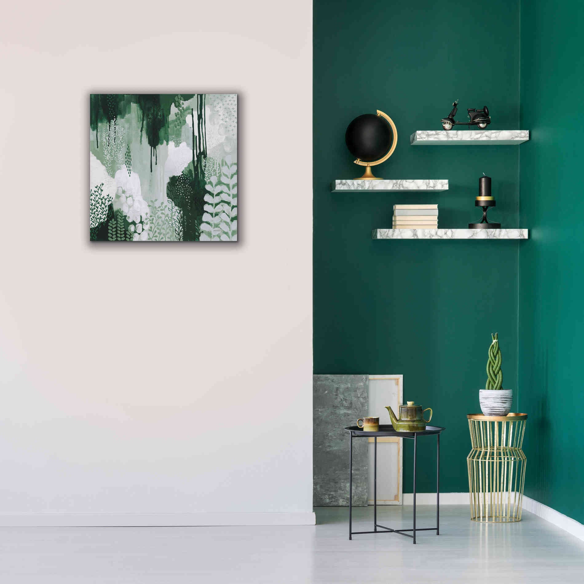 'Light Green Forest I' by Kathy Ferguson, Canvas Wall Art,26 x 26