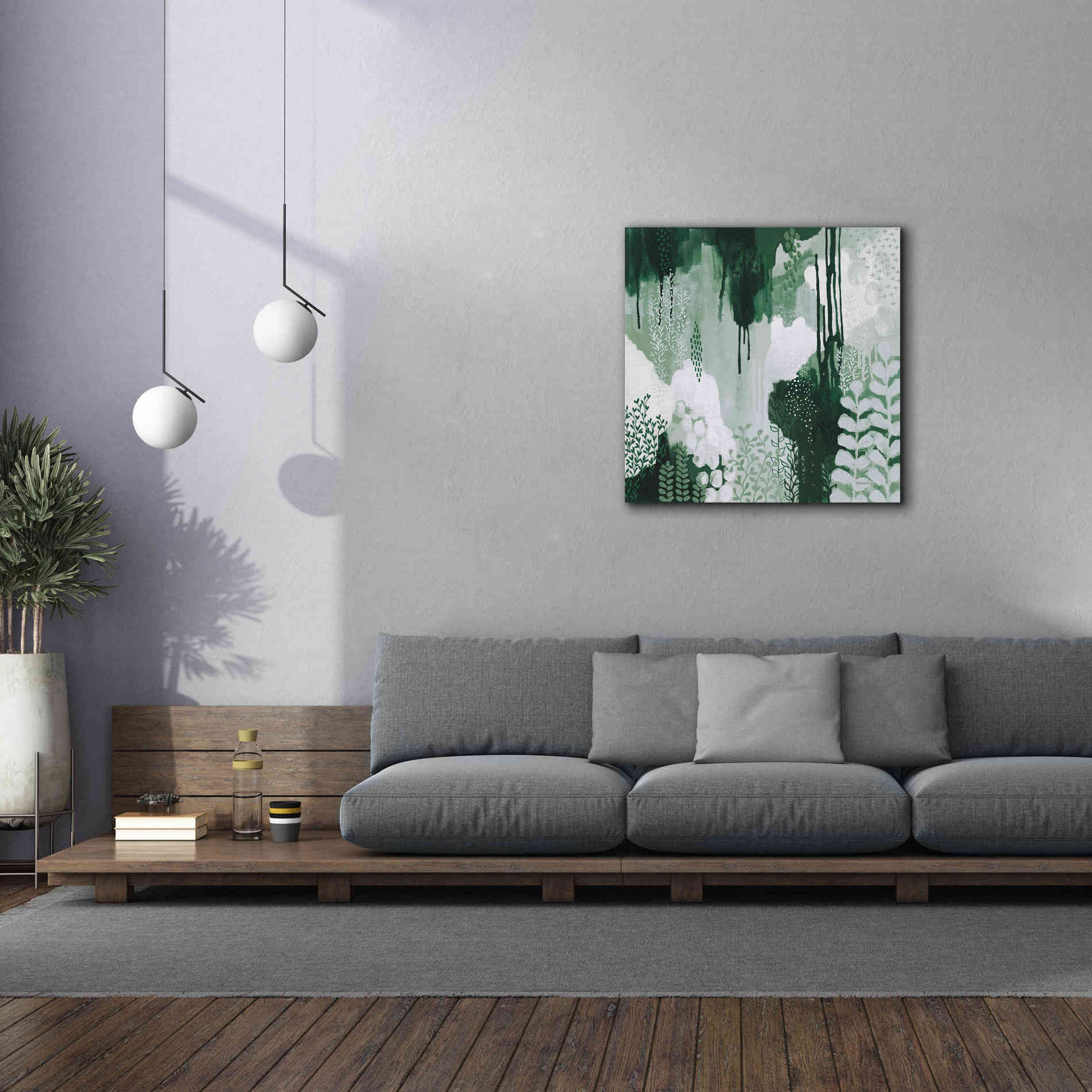 'Light Green Forest I' by Kathy Ferguson, Canvas Wall Art,37 x 37