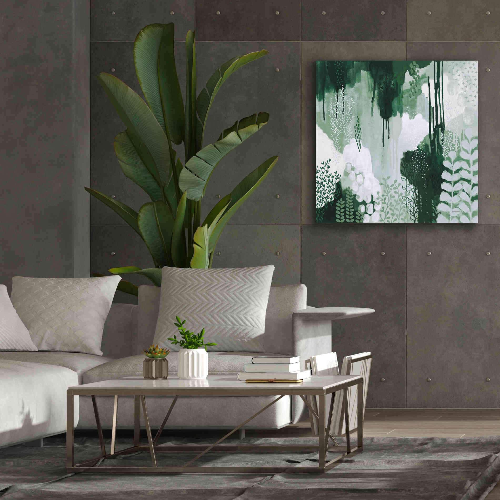 'Light Green Forest I' by Kathy Ferguson, Canvas Wall Art,37 x 37