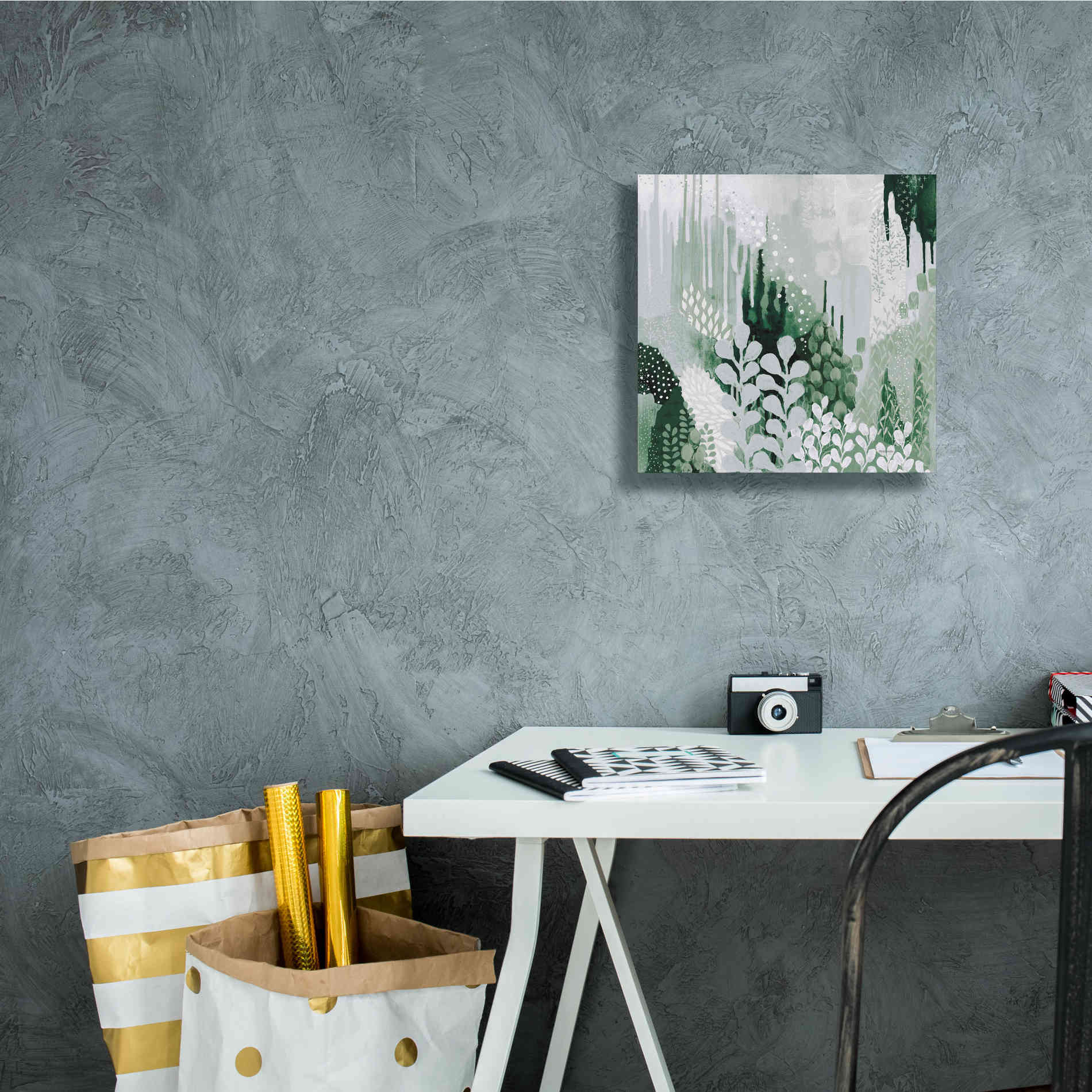 'Light Green Forest II' by Kathy Ferguson, Canvas Wall Art,12 x 12