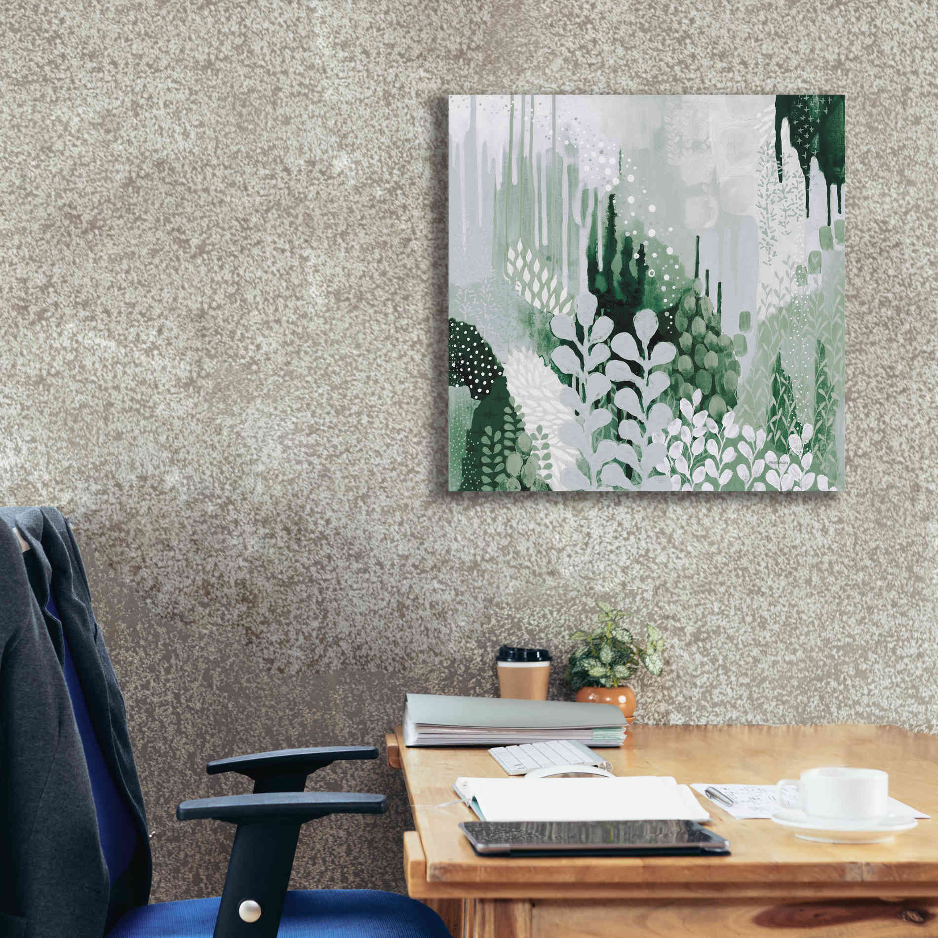 'Light Green Forest II' by Kathy Ferguson, Canvas Wall Art,26 x 26