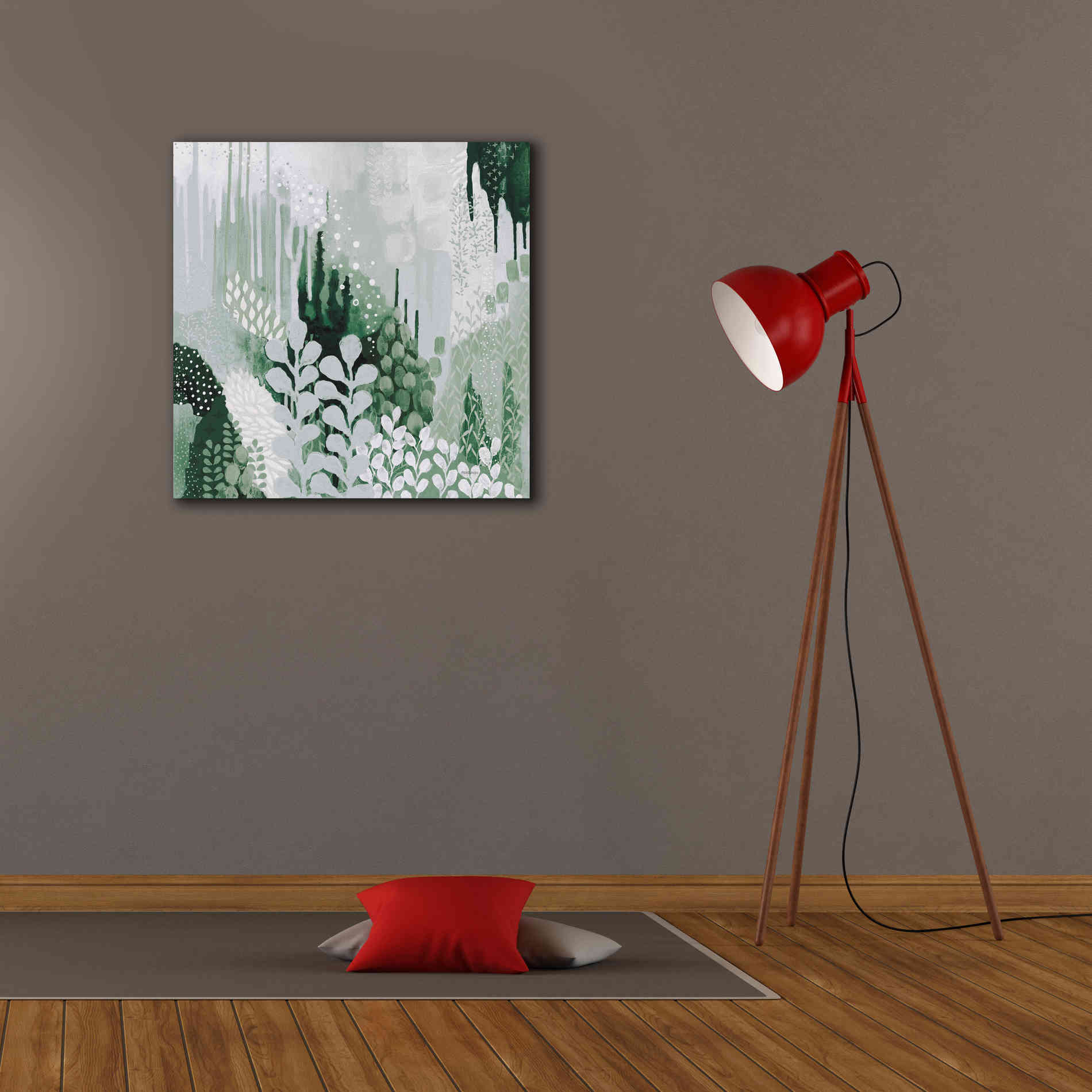 'Light Green Forest II' by Kathy Ferguson, Canvas Wall Art,26 x 26