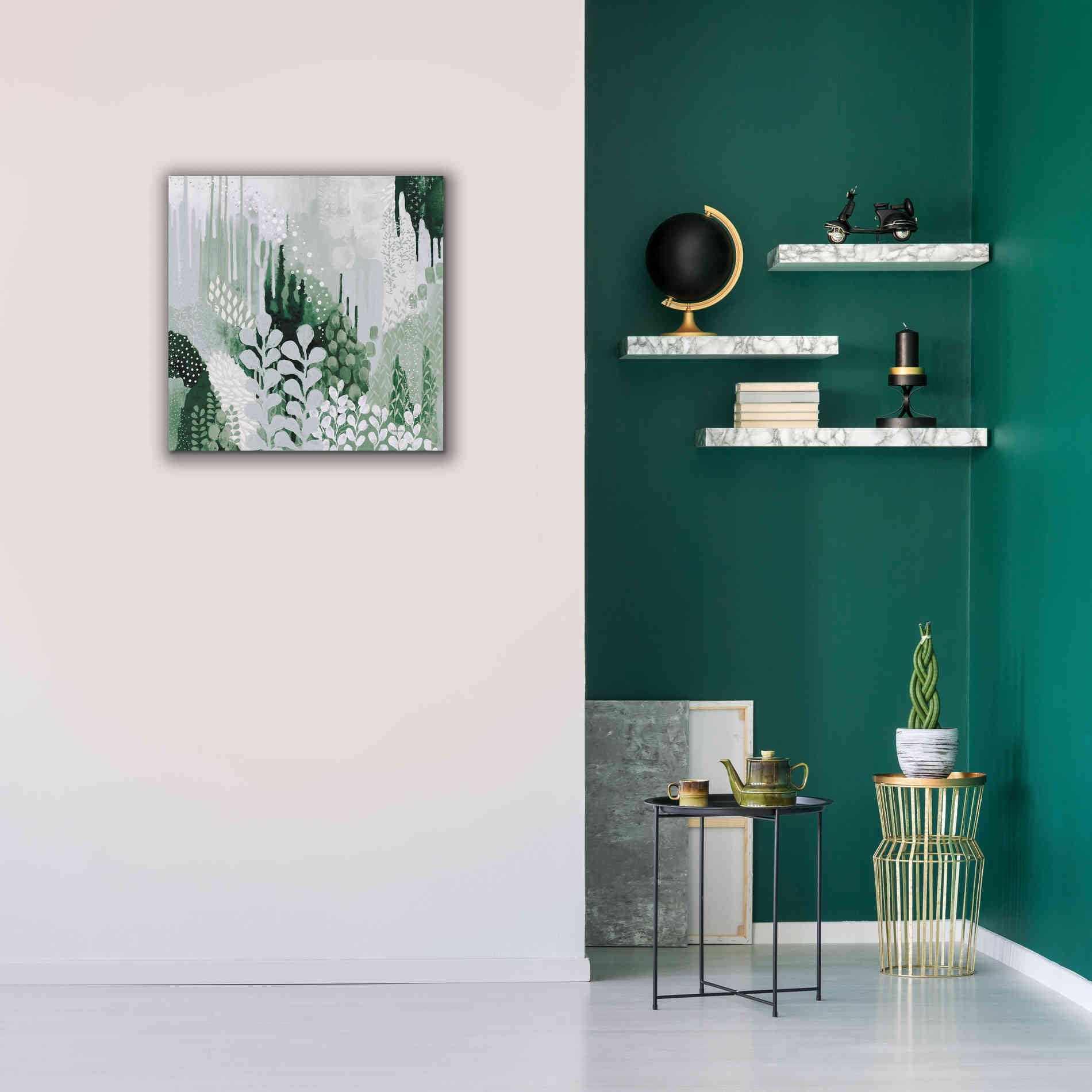 'Light Green Forest II' by Kathy Ferguson, Canvas Wall Art,26 x 26