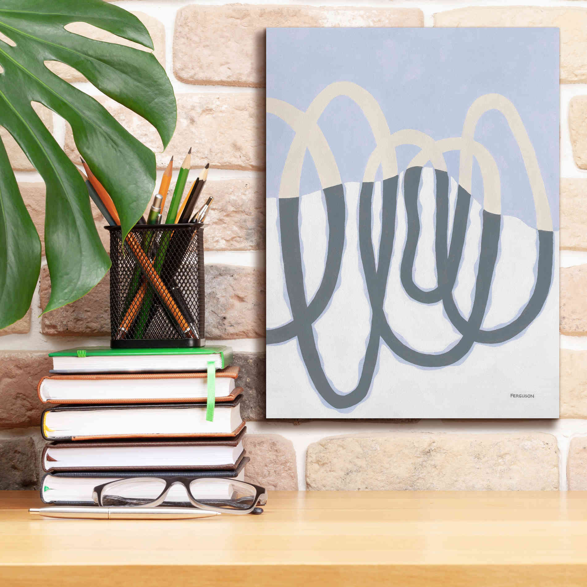 'Loops II' by Kathy Ferguson, Canvas Wall Art,12 x 16