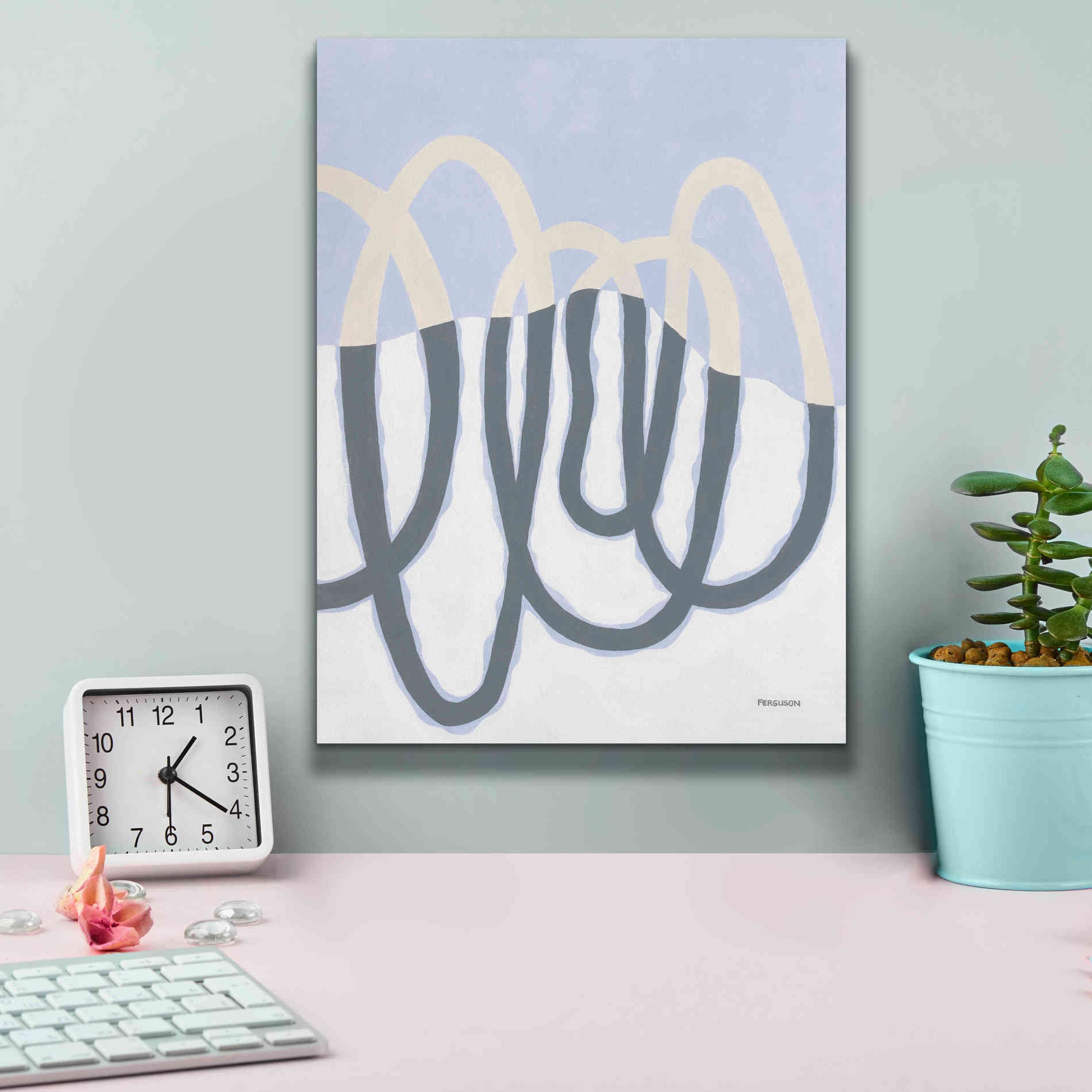 'Loops II' by Kathy Ferguson, Canvas Wall Art,12 x 16