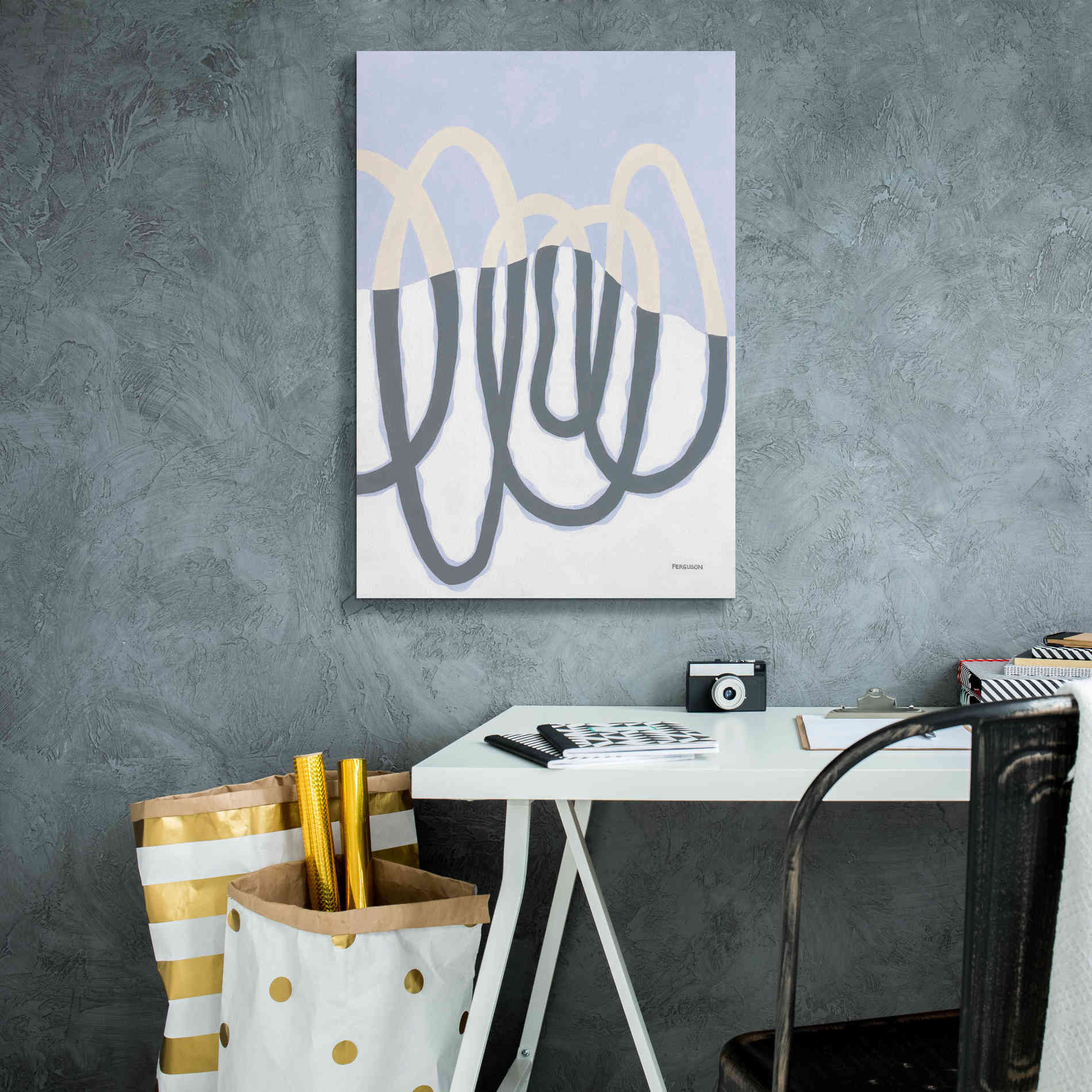 'Loops II' by Kathy Ferguson, Canvas Wall Art,18 x 26