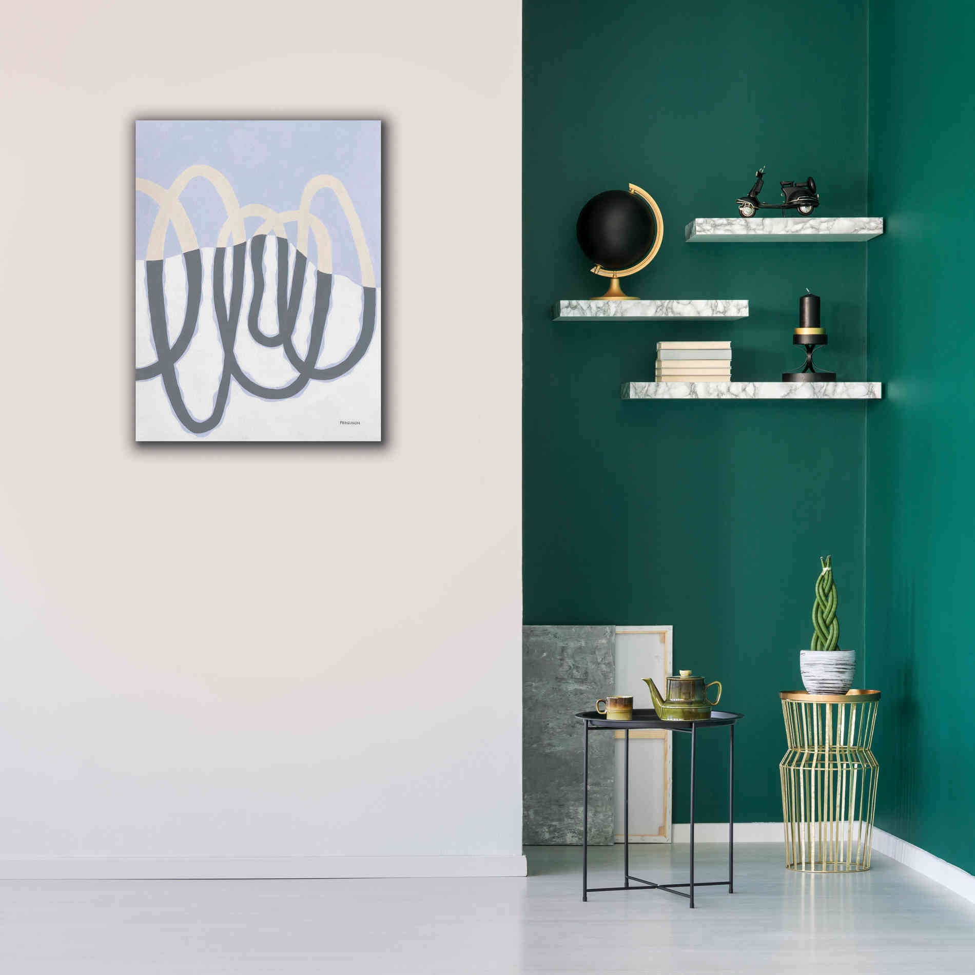 'Loops II' by Kathy Ferguson, Canvas Wall Art,26 x 34