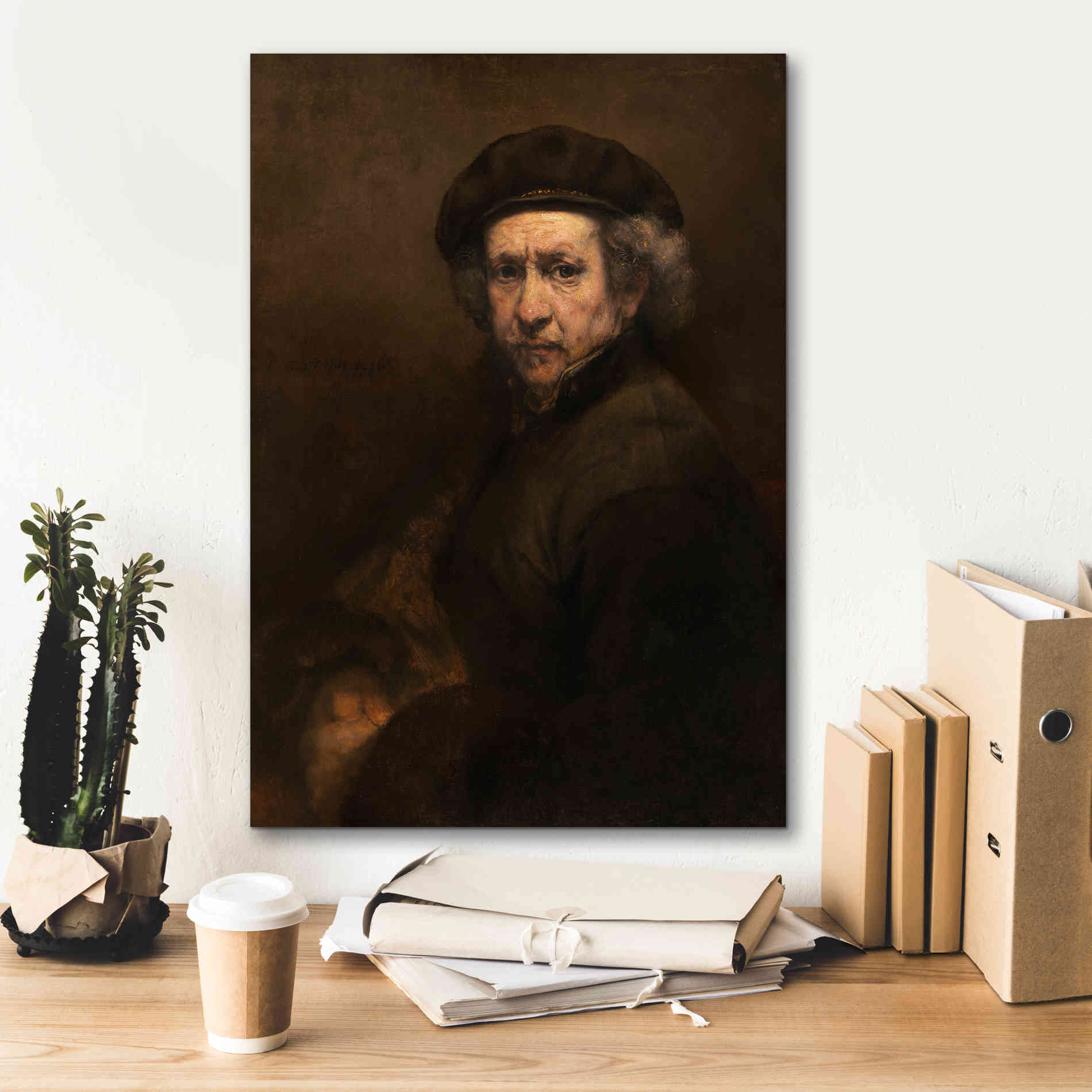 'Self-Portrait' by Rembrandt, Canvas Wall Art,18 x 26