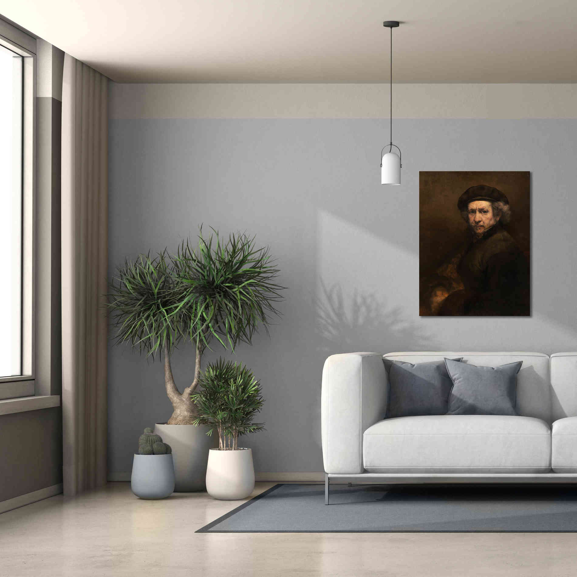 'Self-Portrait' by Rembrandt, Canvas Wall Art,26 x 34