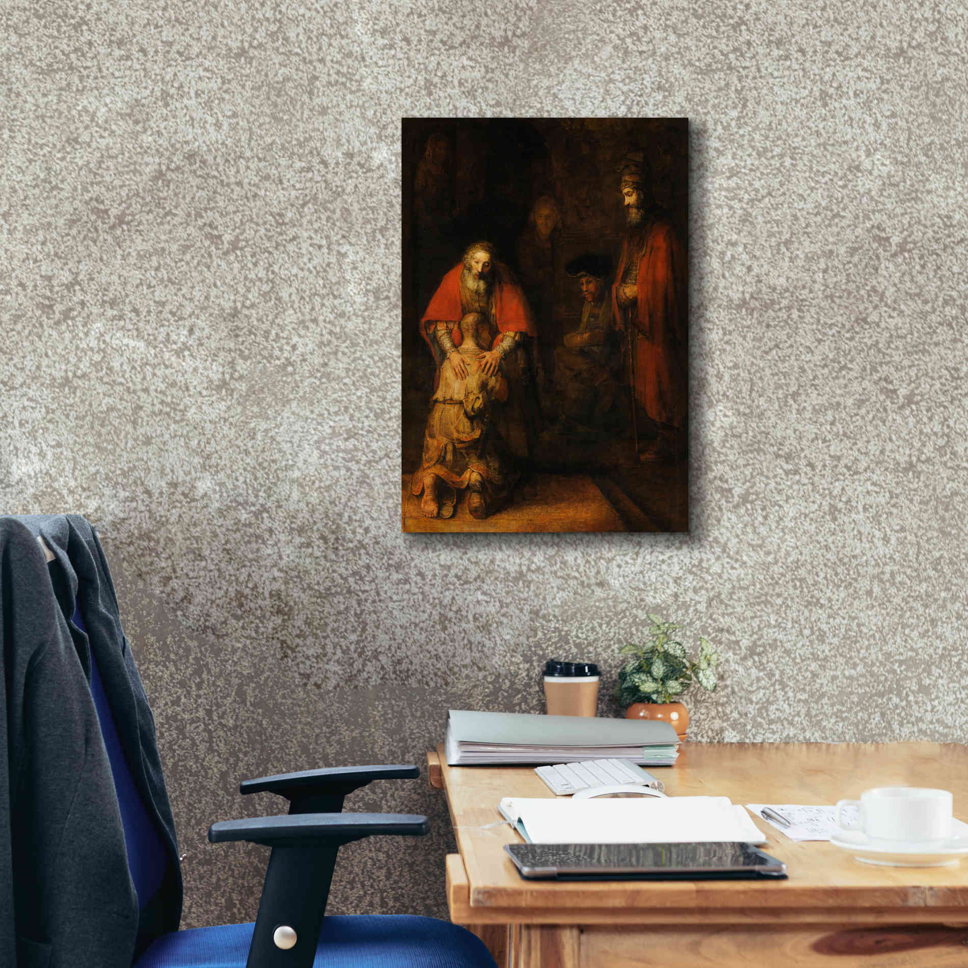 'The Return of the Prodigal Son' by Rembrandt, Canvas Wall Art,18 x 26
