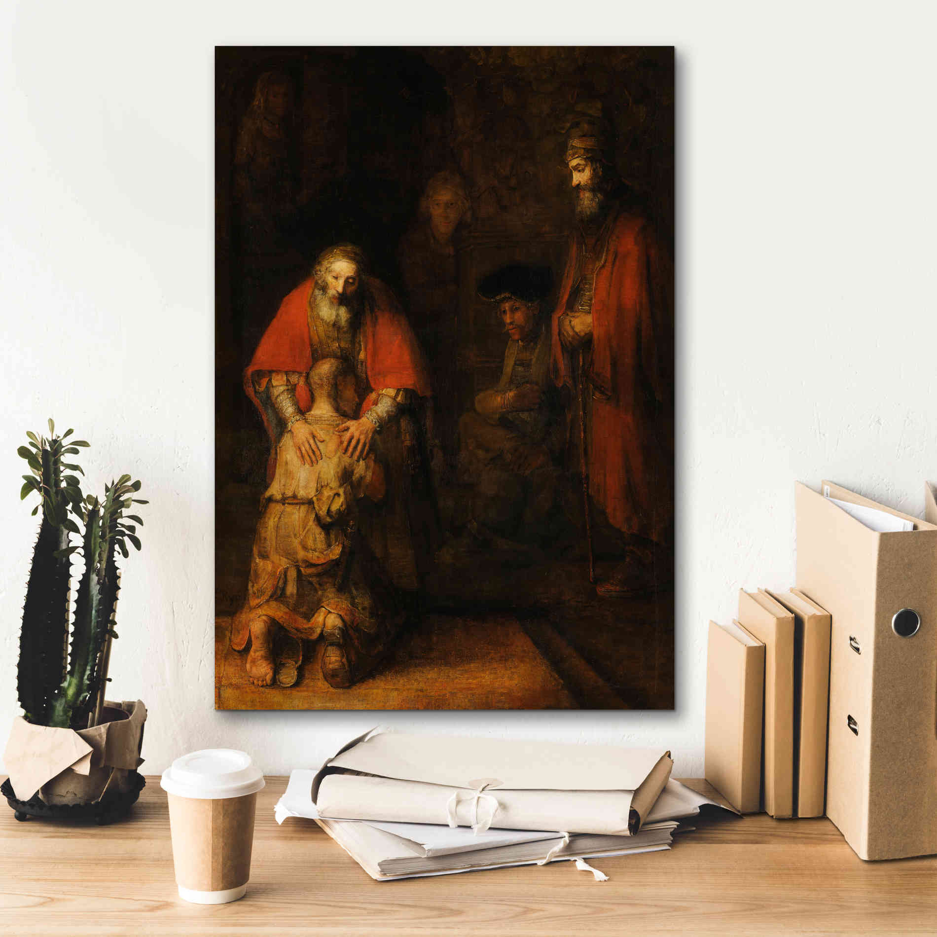 'The Return of the Prodigal Son' by Rembrandt, Canvas Wall Art,18 x 26