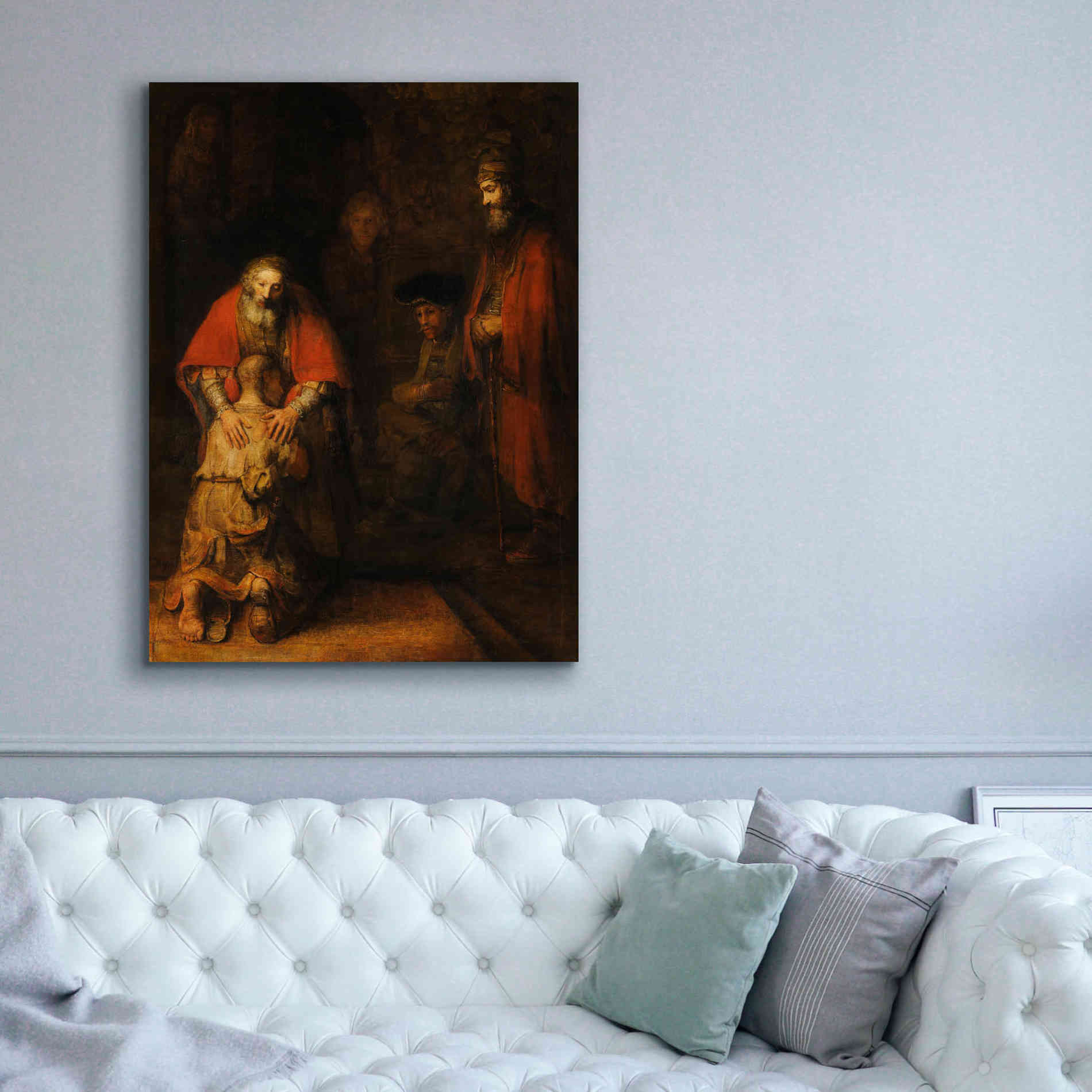 'The Return of the Prodigal Son' by Rembrandt, Canvas Wall Art,40 x 54