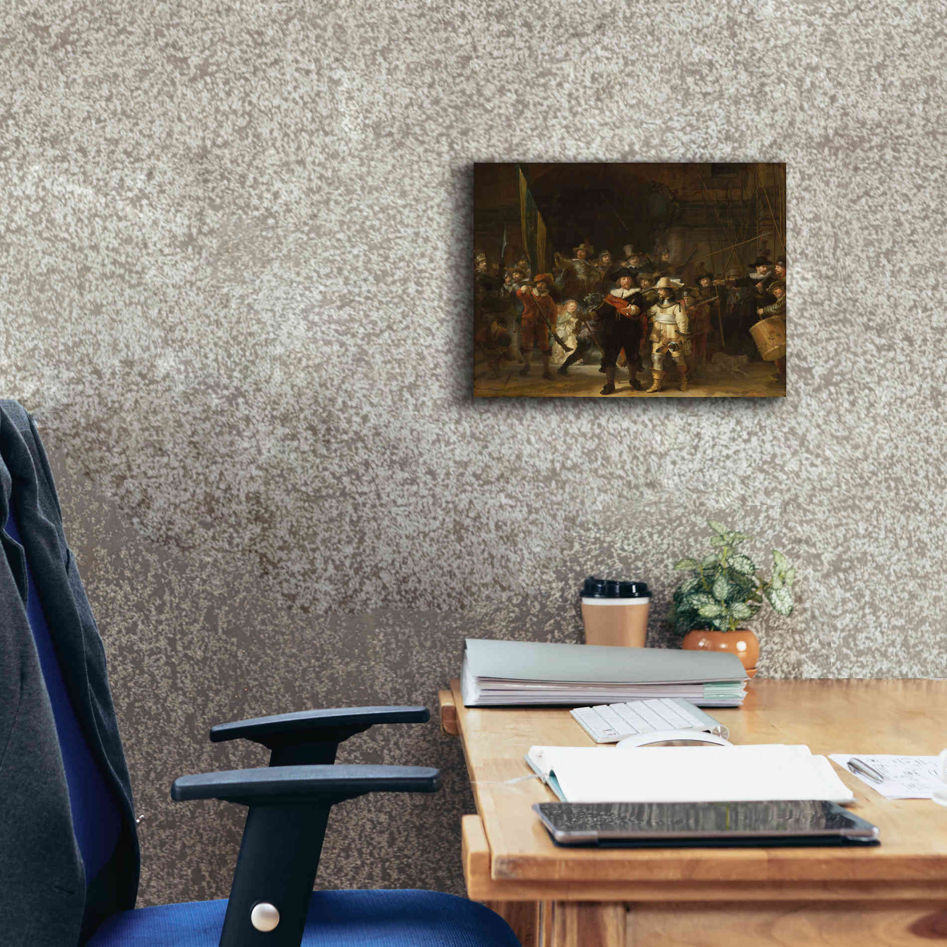 'The Night Watch' by Rembrandt, Canvas Wall Art,16 x 12