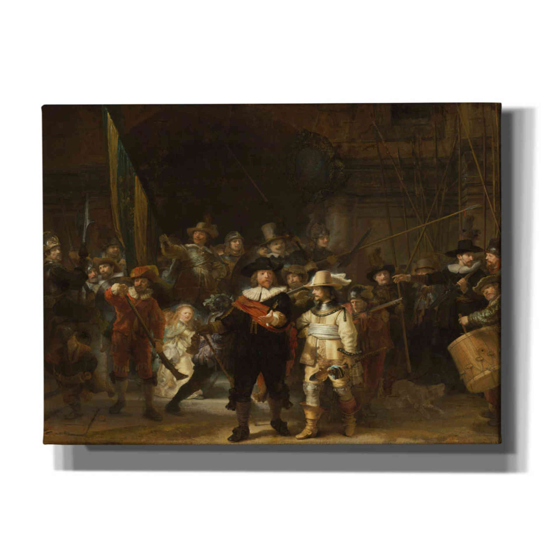 'The Night Watch' by Rembrandt, Canvas Wall Art