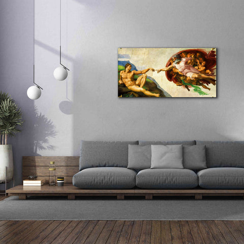 Image of 'The Creation of Adam' by Michelangelo,  Canvas Wall Art,60 x 30