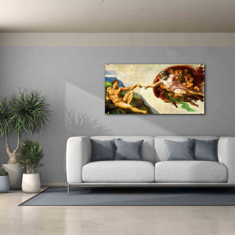 Image of 'The Creation of Adam' by Michelangelo,  Canvas Wall Art,60 x 30