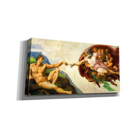 Image of 'The Creation of Adam' by Michelangelo,  Canvas Wall Art