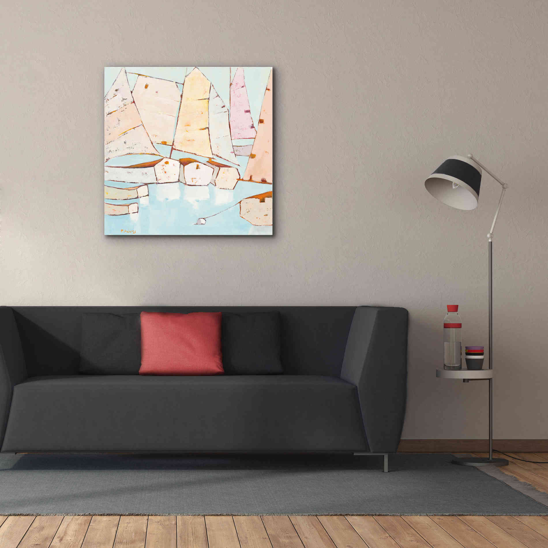 'Moored' by Phyllis Adams, Canvas Wall Art,37 x 37