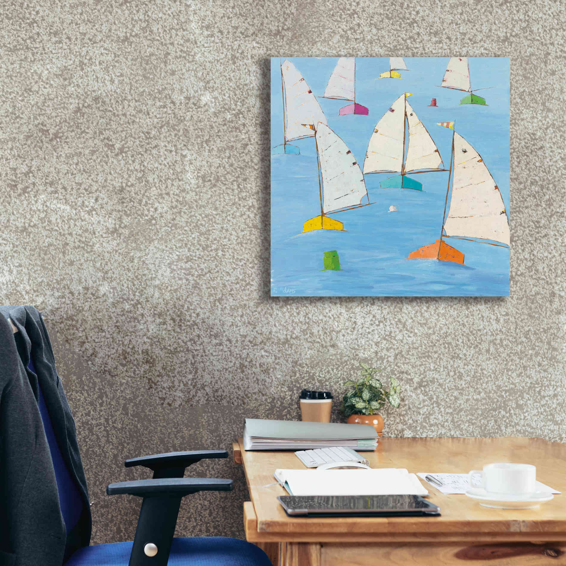 'Regatta V' by Phyllis Adams, Canvas Wall Art,26 x 26