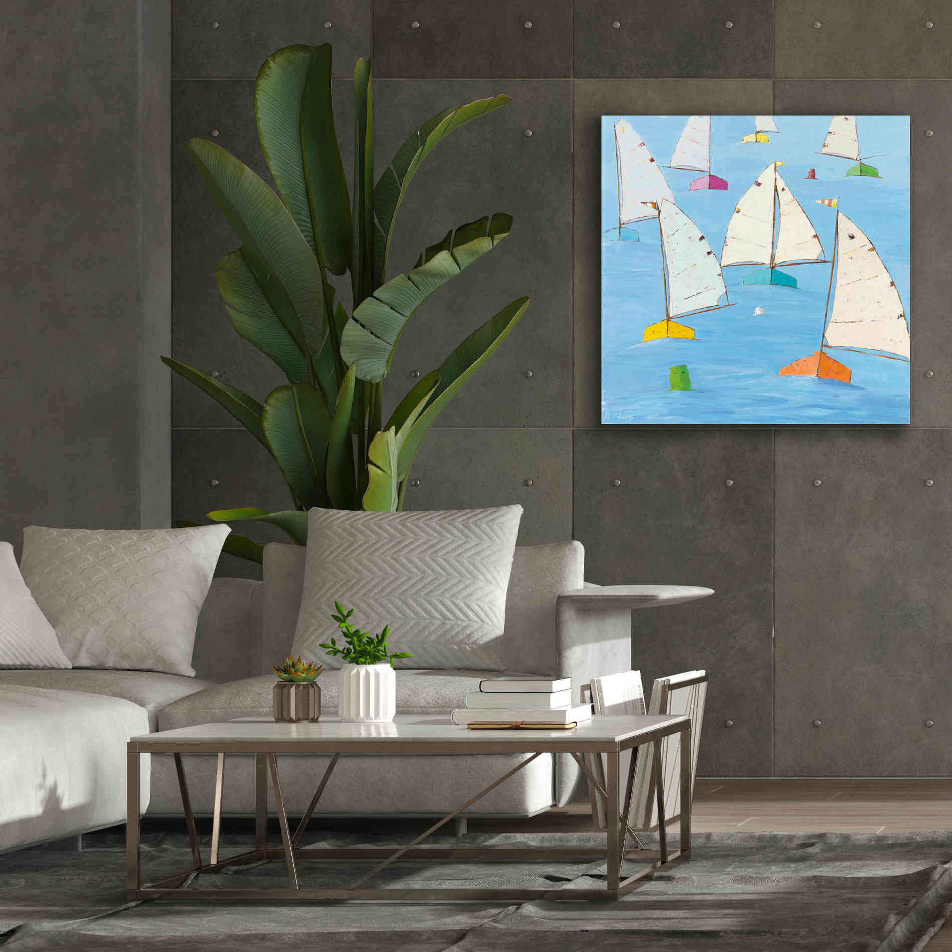 'Regatta V' by Phyllis Adams, Canvas Wall Art,37 x 37