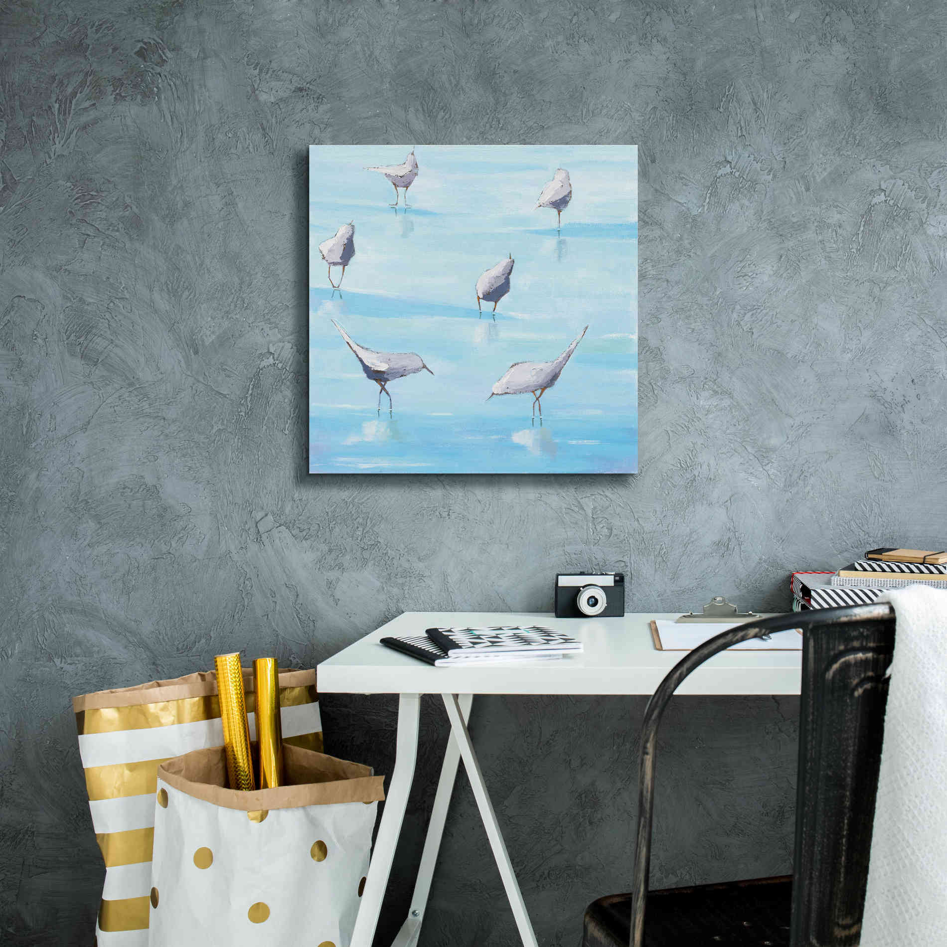 'By the Waters Edge' by Phyllis Adams, Canvas Wall Art,18 x 18