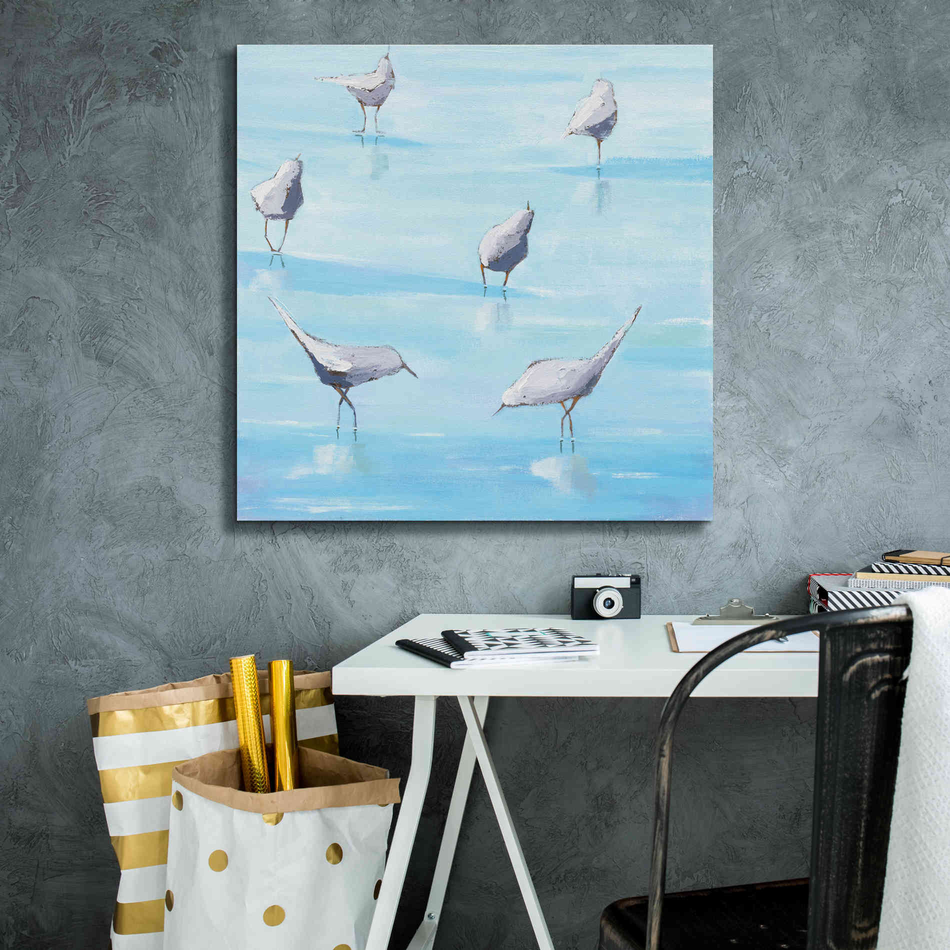 'By the Waters Edge' by Phyllis Adams, Canvas Wall Art,26 x 26