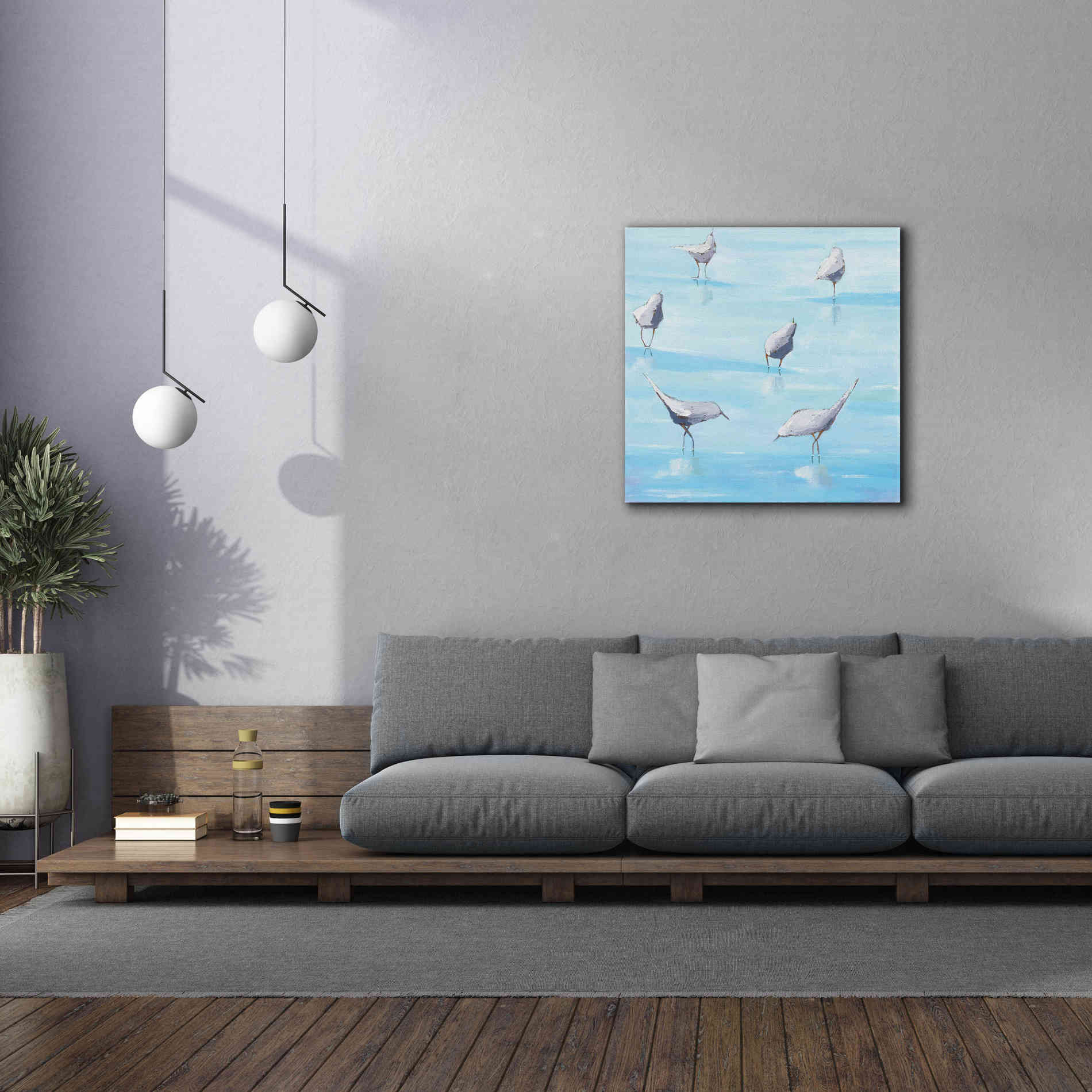 'By the Waters Edge' by Phyllis Adams, Canvas Wall Art,37 x 37