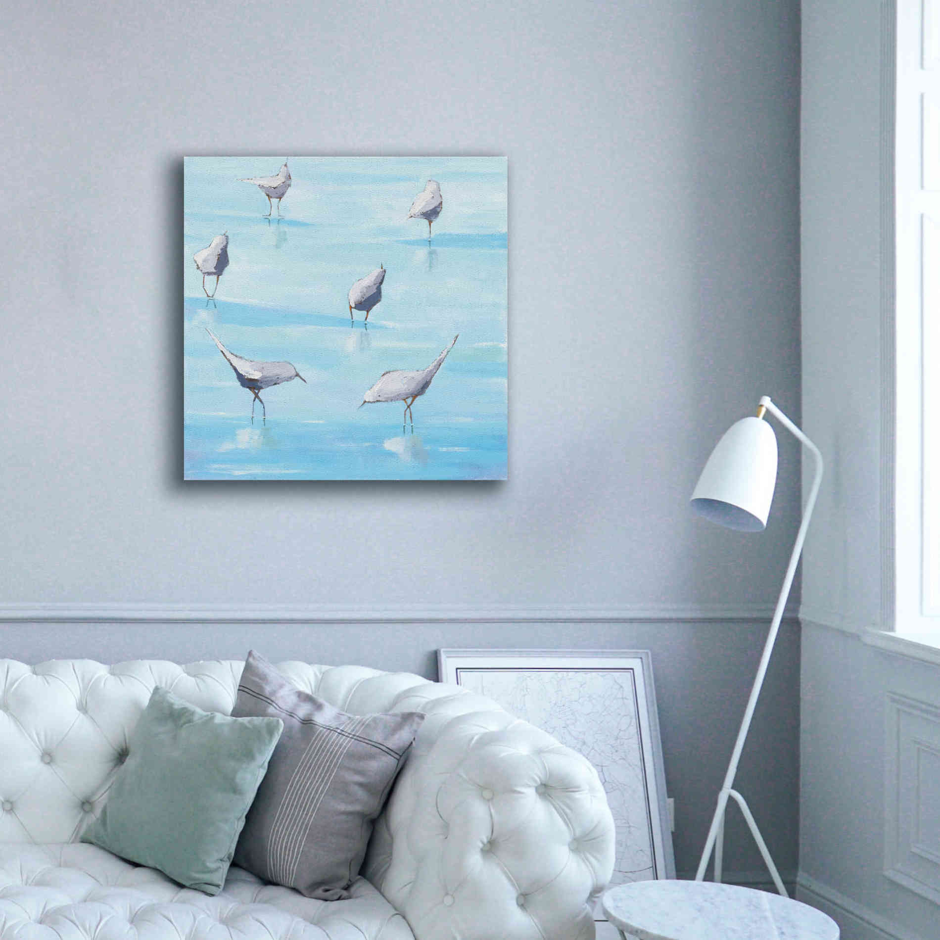 'By the Waters Edge' by Phyllis Adams, Canvas Wall Art,37 x 37