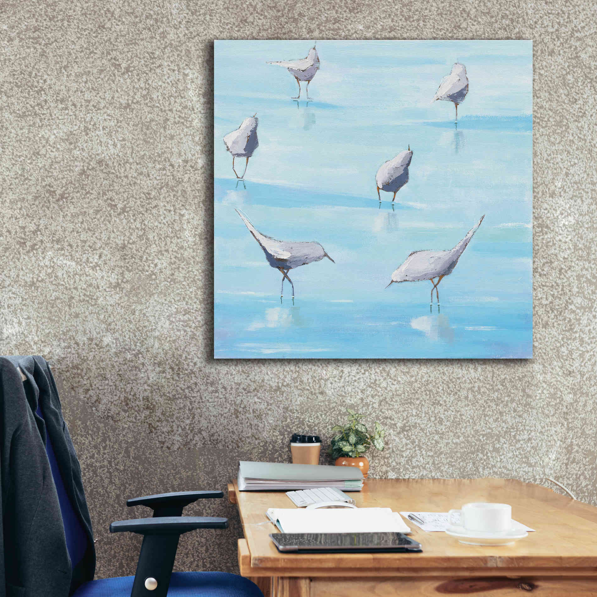 'By the Waters Edge' by Phyllis Adams, Canvas Wall Art,37 x 37