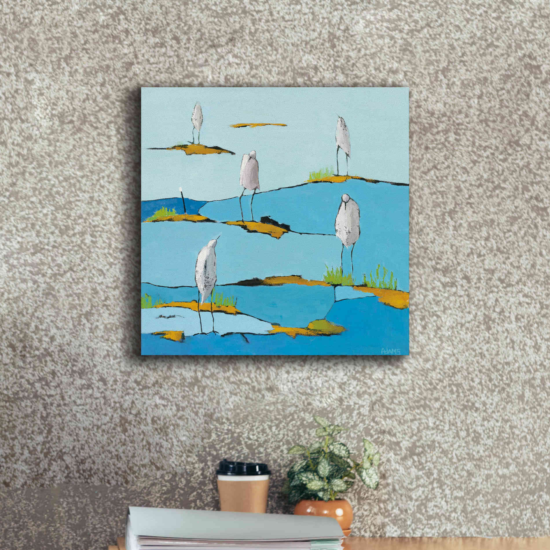 'Beach Bums' by Phyllis Adams, Canvas Wall Art,18 x 18