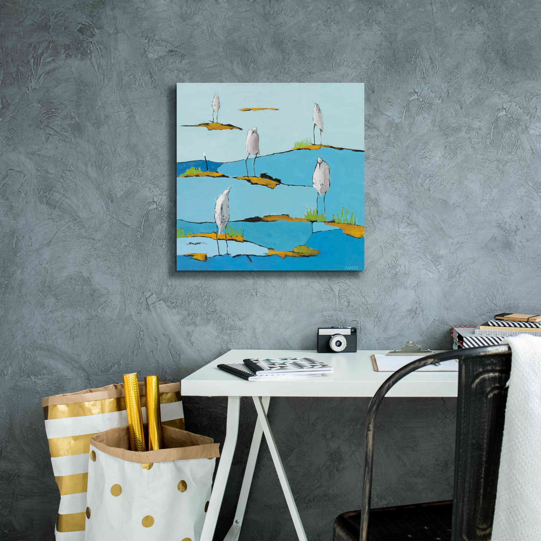 'Beach Bums' by Phyllis Adams, Canvas Wall Art,18 x 18