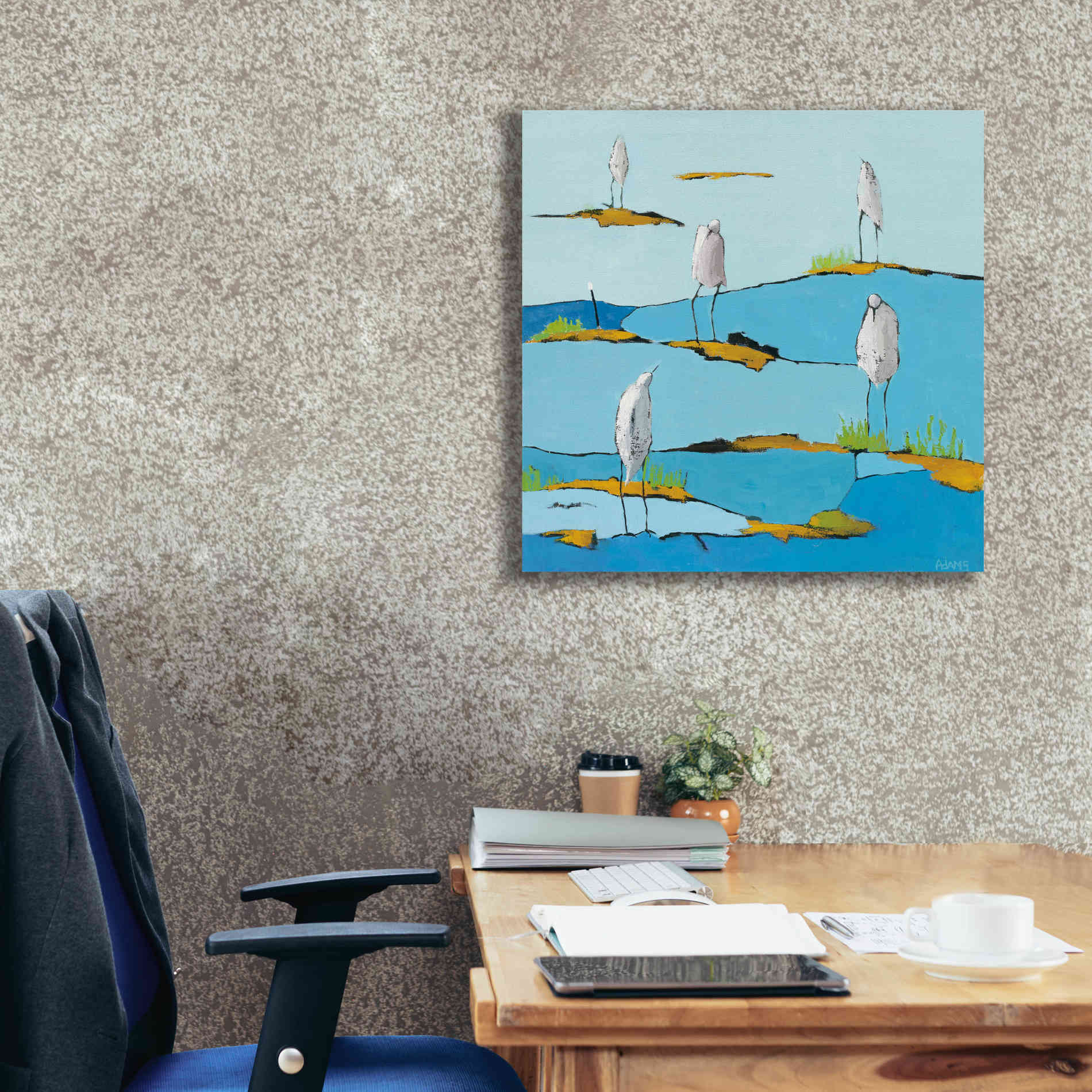 'Beach Bums' by Phyllis Adams, Canvas Wall Art,26 x 26