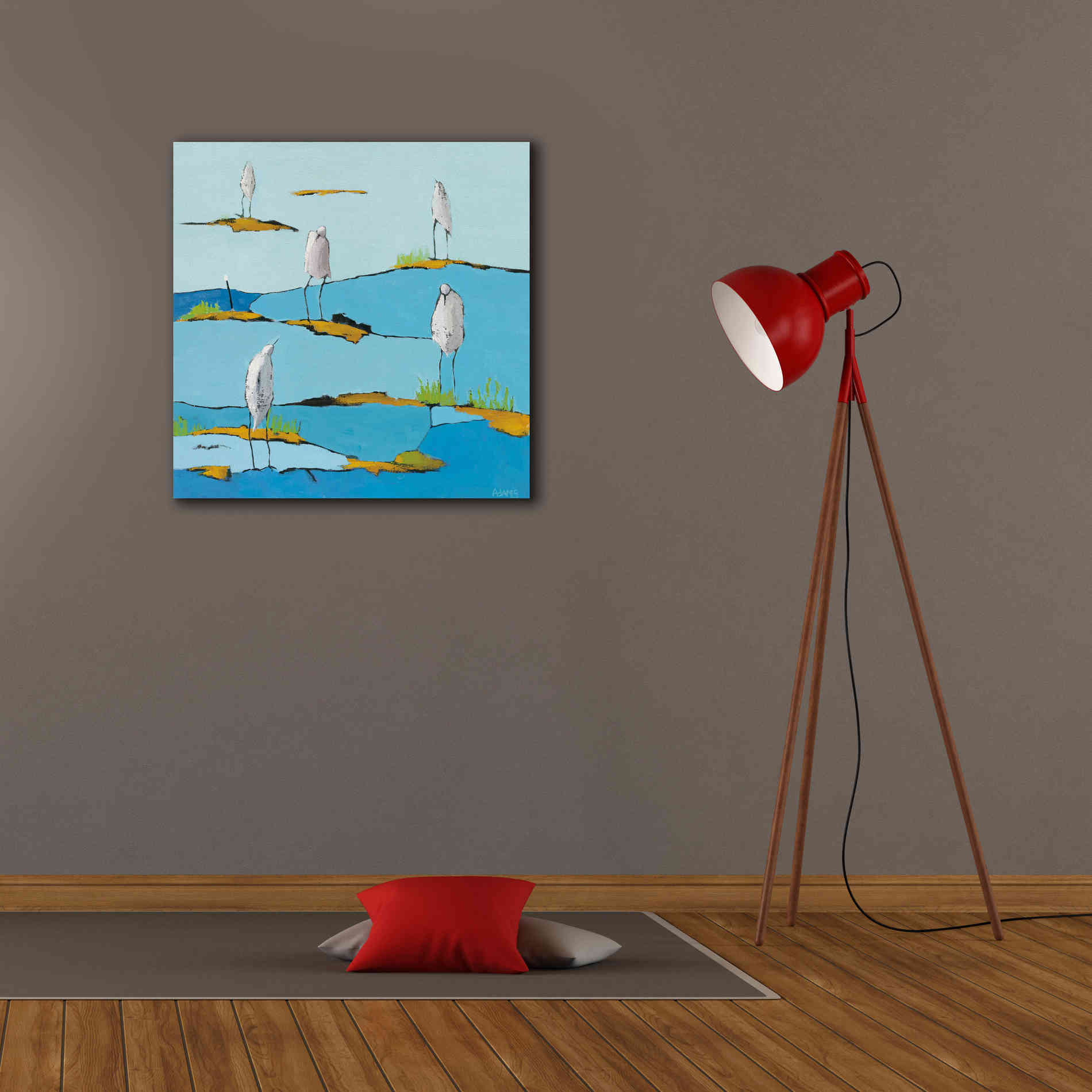 'Beach Bums' by Phyllis Adams, Canvas Wall Art,26 x 26