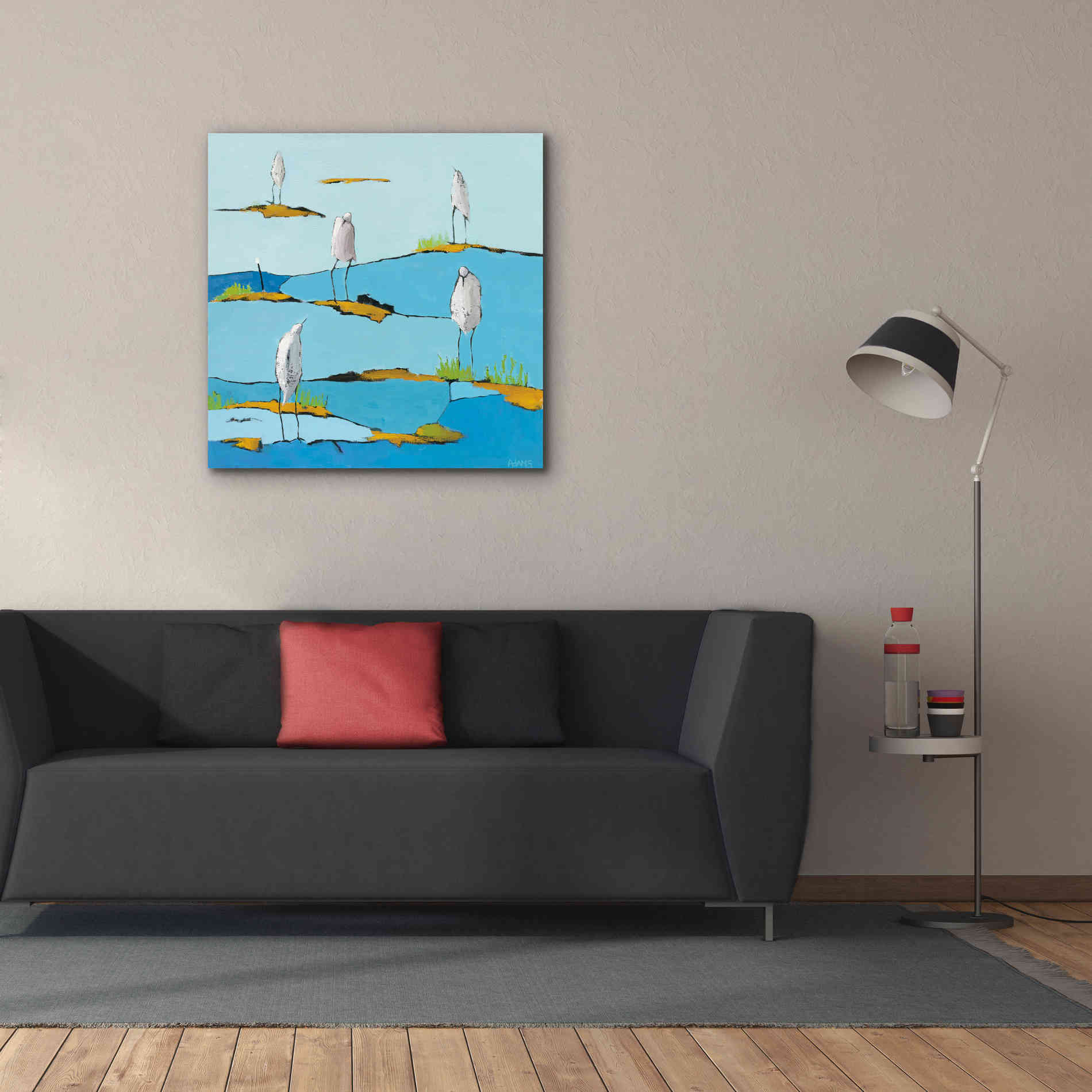 'Beach Bums' by Phyllis Adams, Canvas Wall Art,37 x 37