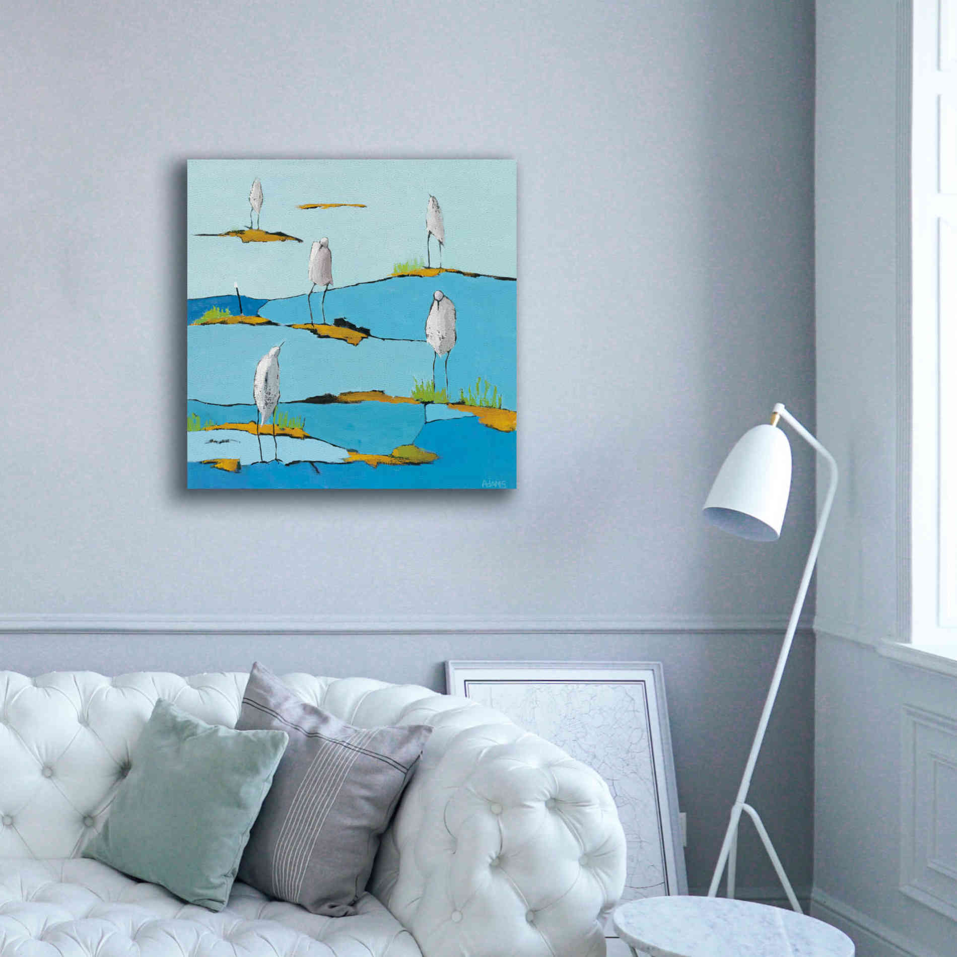 'Beach Bums' by Phyllis Adams, Canvas Wall Art,37 x 37