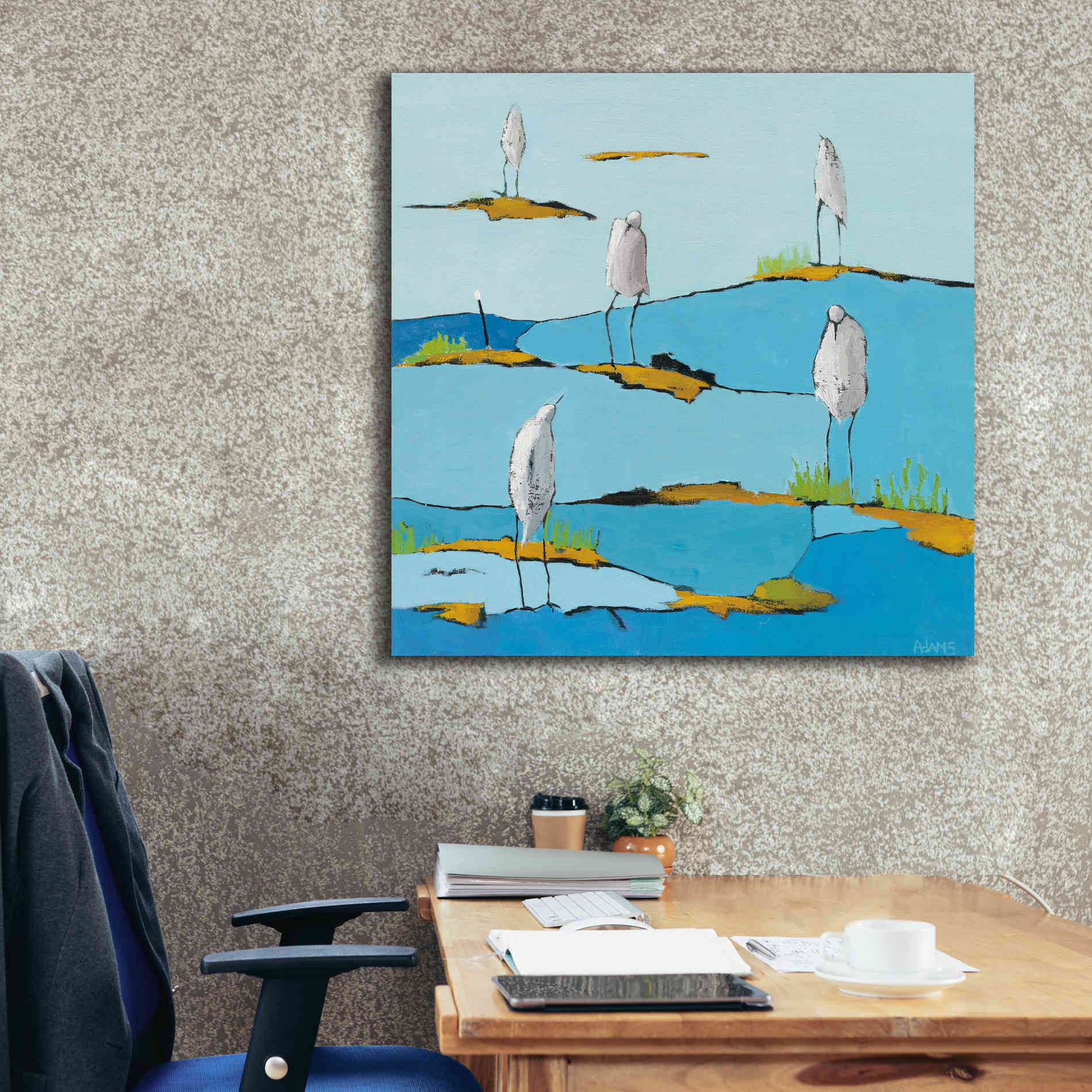 'Beach Bums' by Phyllis Adams, Canvas Wall Art,37 x 37