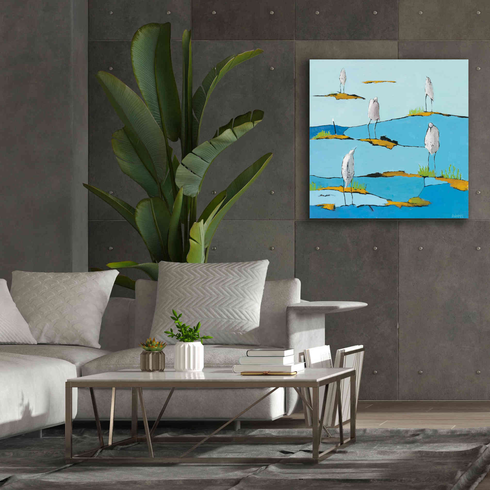 'Beach Bums' by Phyllis Adams, Canvas Wall Art,37 x 37